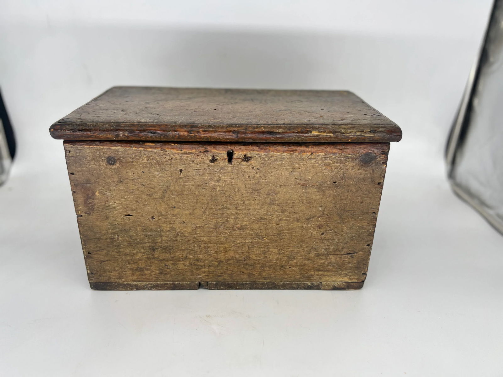 Antique Primitive American Paint Decorated Tool or Document Storage Box - 2