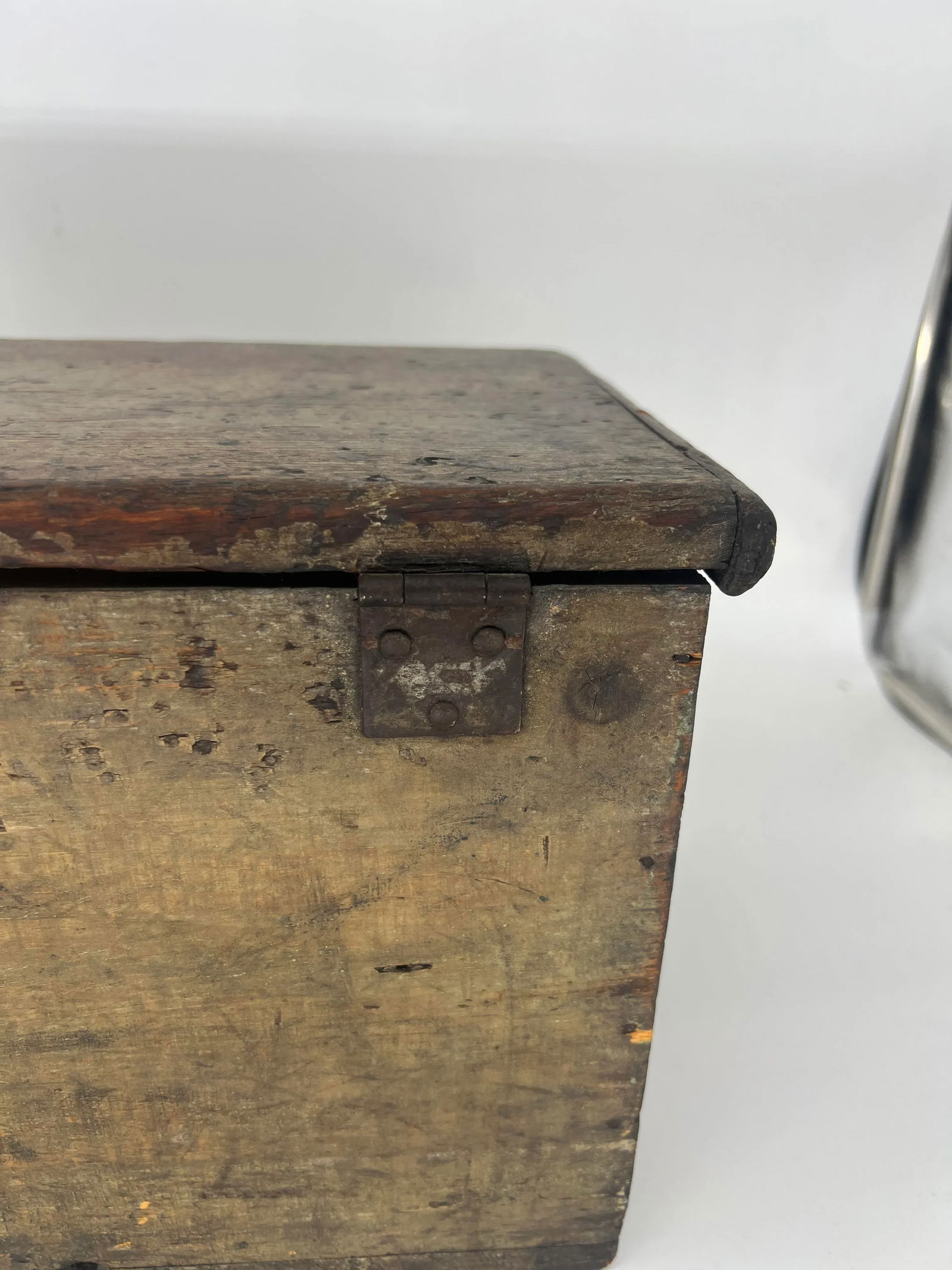 Antique Primitive American Paint Decorated Tool or Document Storage Box - 6