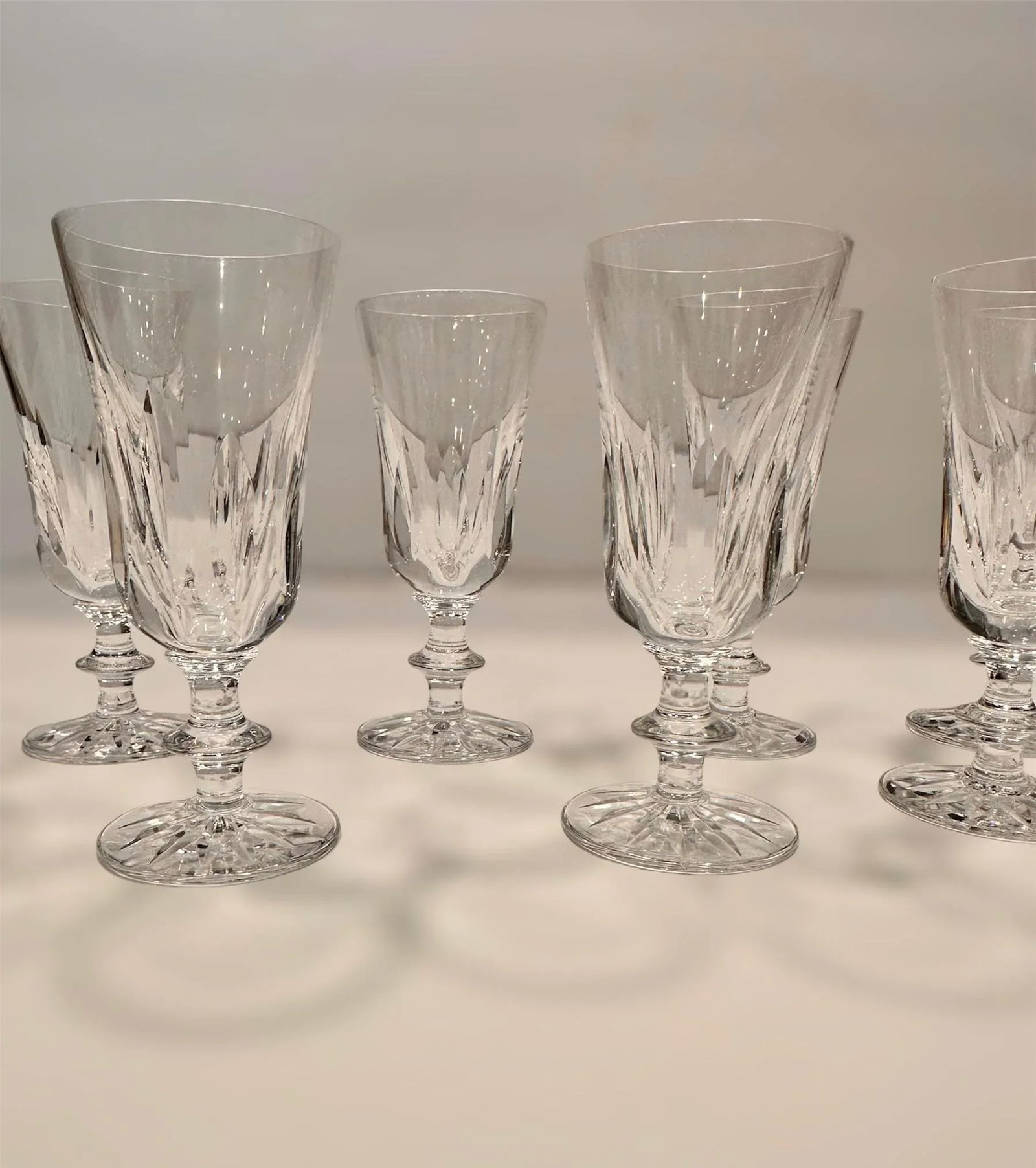 Large Set of 45 Signed Orrefors Swedish Crystal Glass Stemware - 5