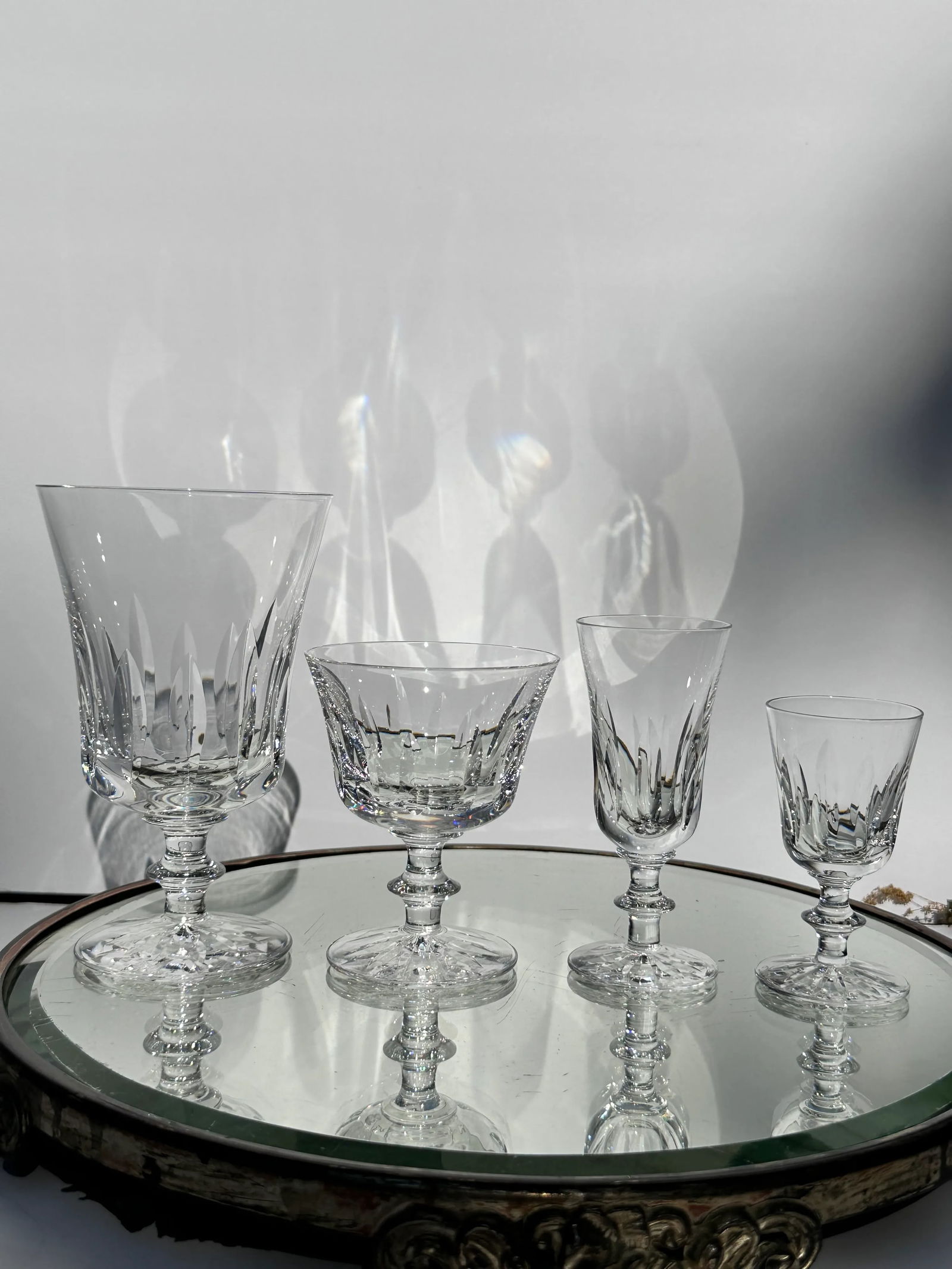 Large Set of 45 Signed Orrefors Swedish Crystal Glass Stemware - 8