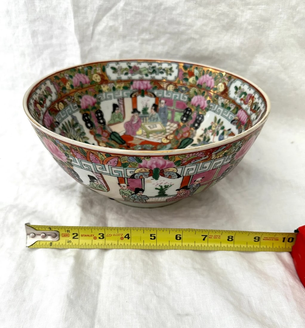 Vintage Chinese Qing Qianlong Porcelain Bowl - 11