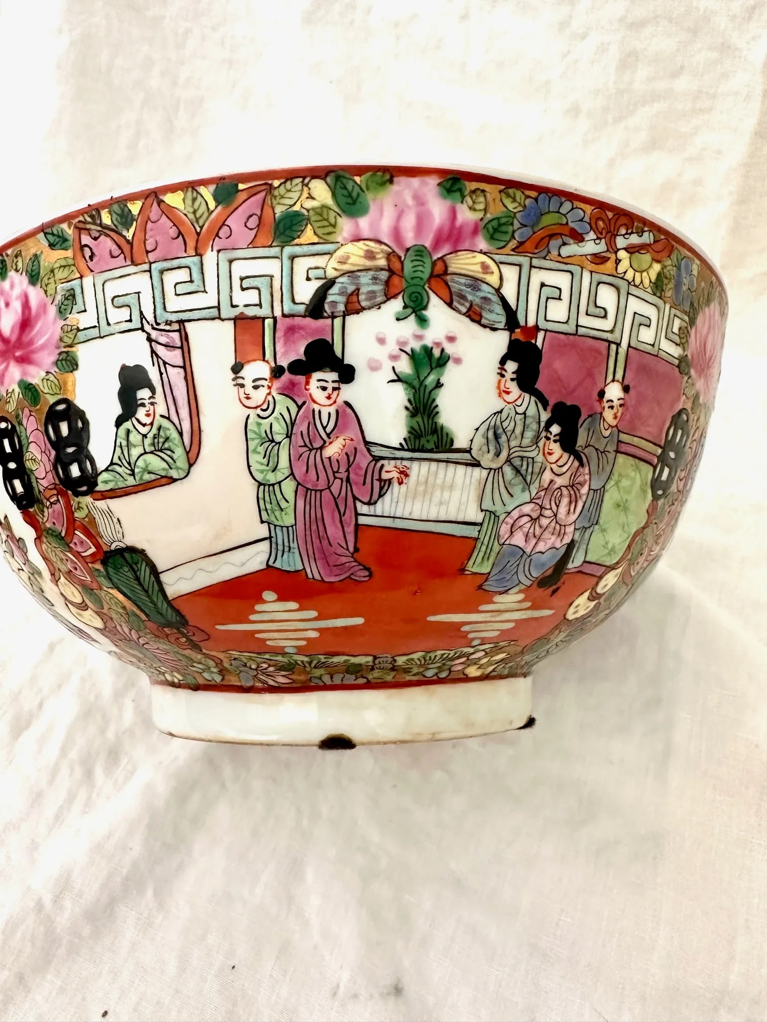 Vintage Chinese Qing Qianlong Porcelain Bowl - 3