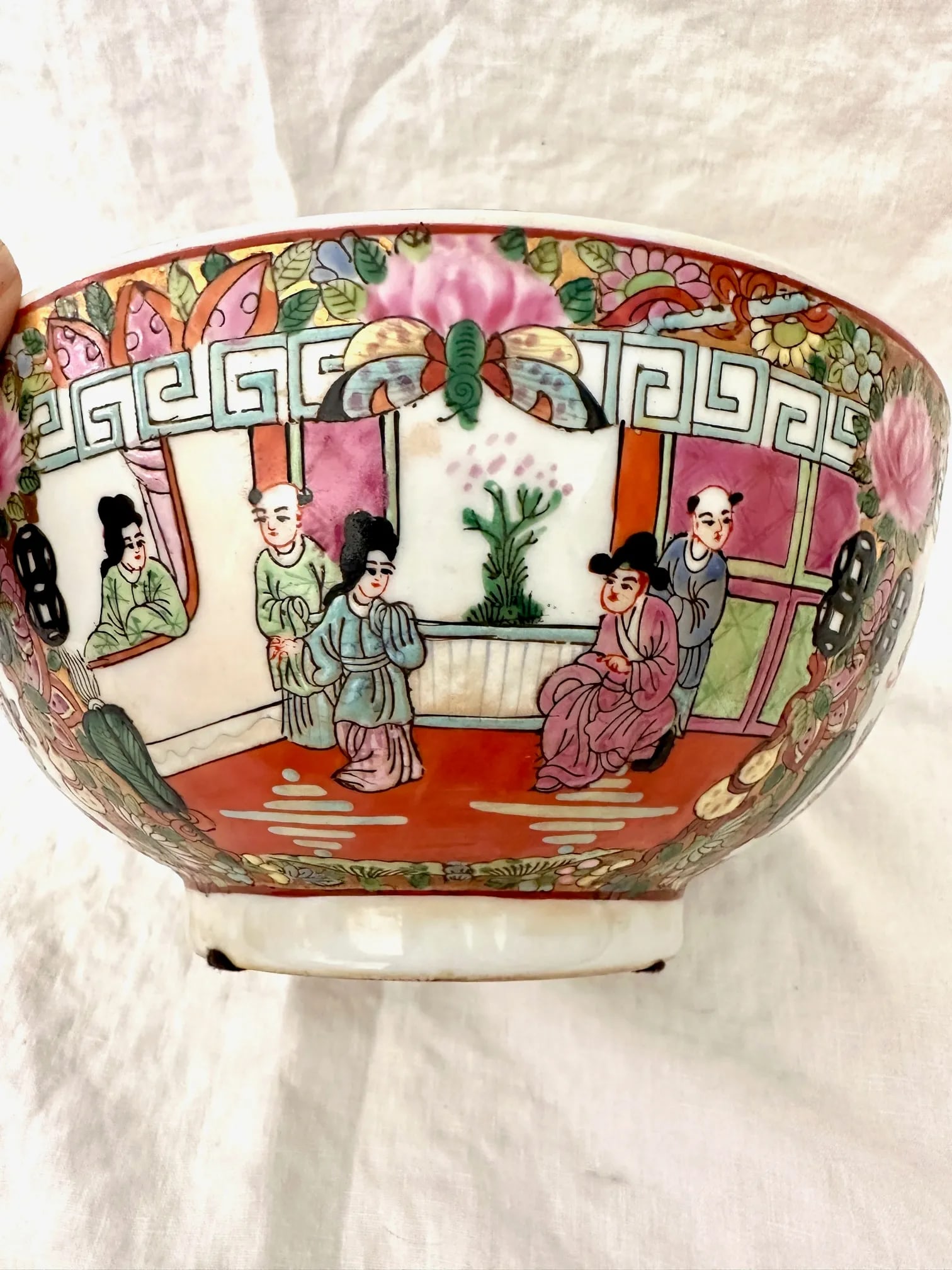 Vintage Chinese Qing Qianlong Porcelain Bowl - 8