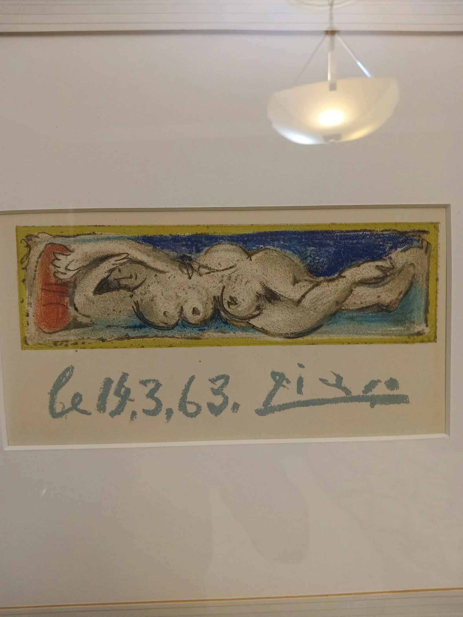 Picasso Original 1964 "Femme Nue Couchee." Lithograph. Edition: 1,000 - 6