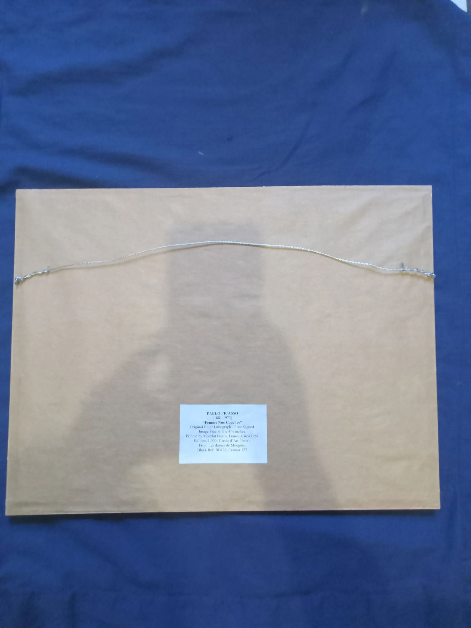 Picasso Original 1964 "Femme Nue Couchee." Lithograph. Edition: 1,000 - 7