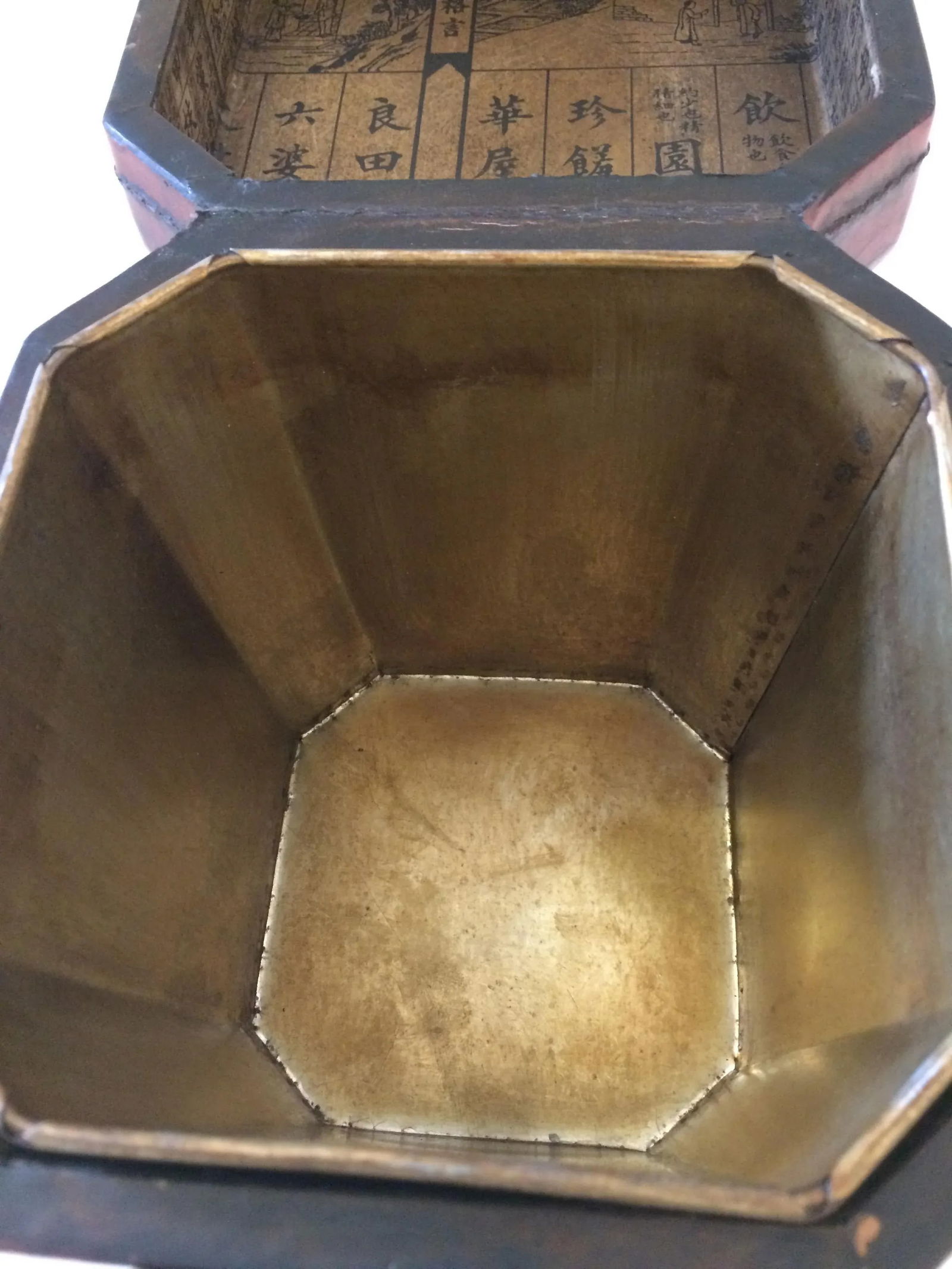 Chinoiserie Leather Embossed Decorative Box - 5