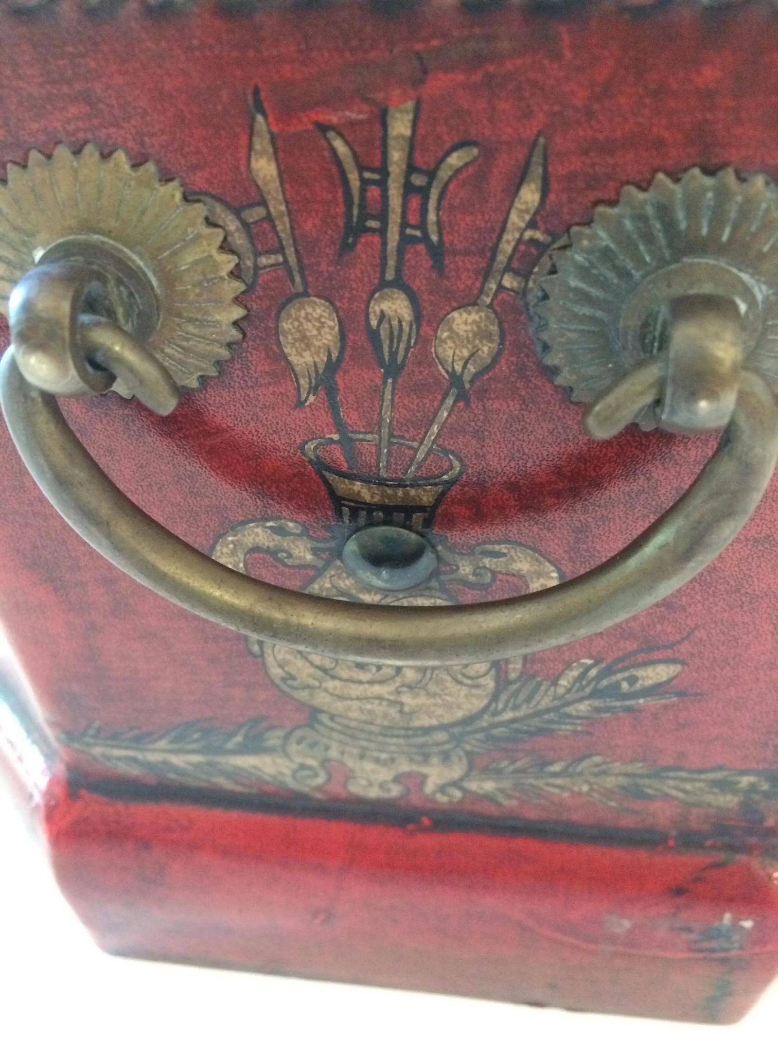 Chinoiserie Leather Embossed Decorative Box - 7