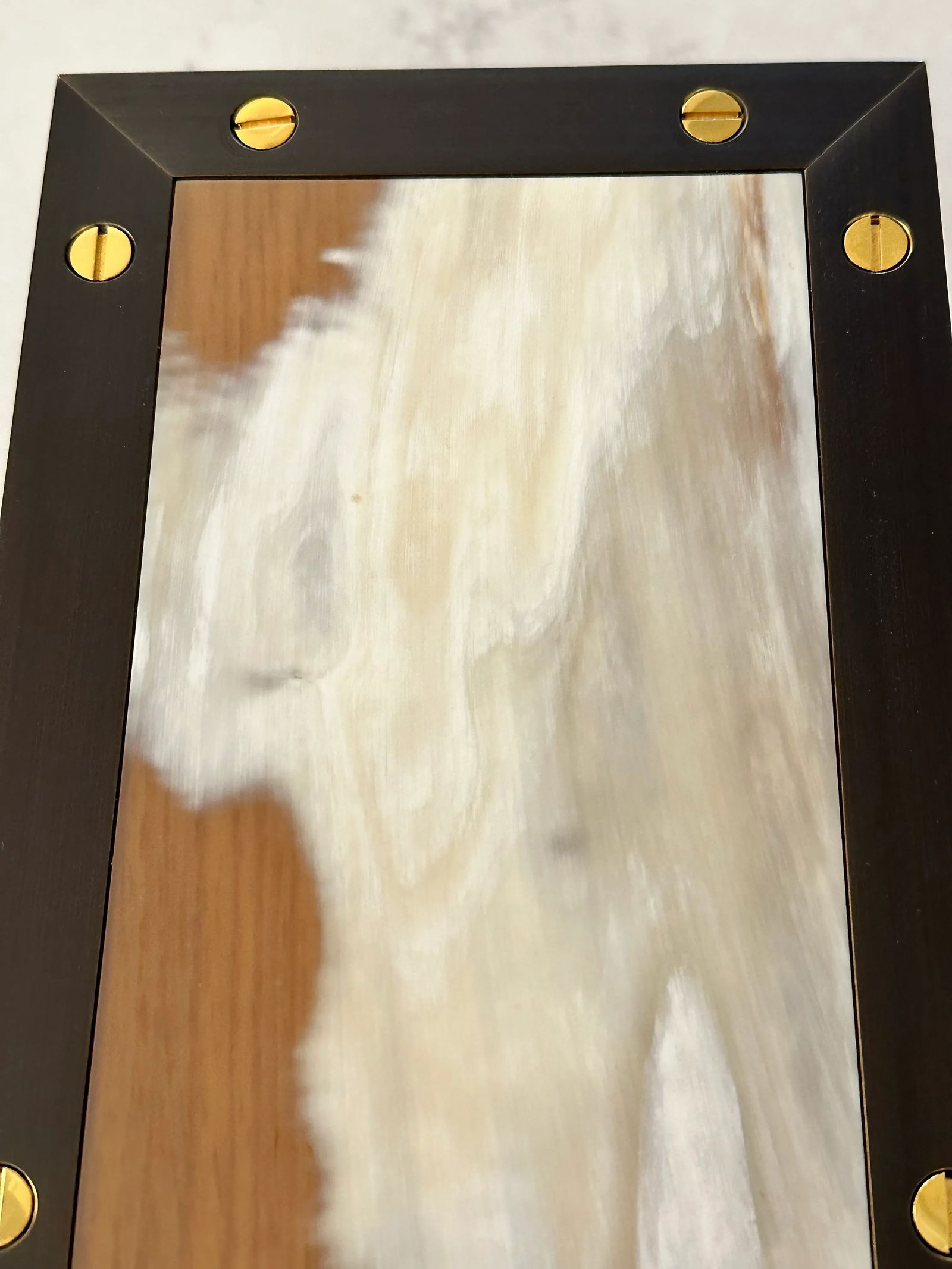 Arcahorn Oil Rubbed Bronze and Brass Oak Box With Lid, Made in Italy - 9