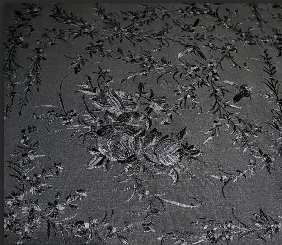 Antique Flaminco Fringed Piano Shawl Midnight Black - Outstanding - 7