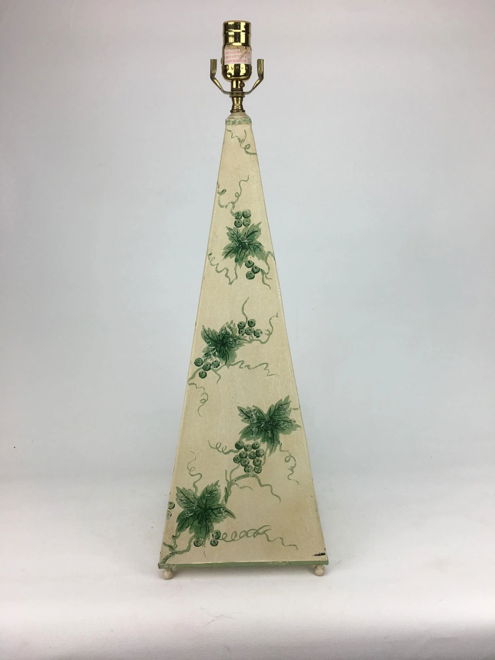 1980s Abstract Grape Vines Obelisk Lamp - 4