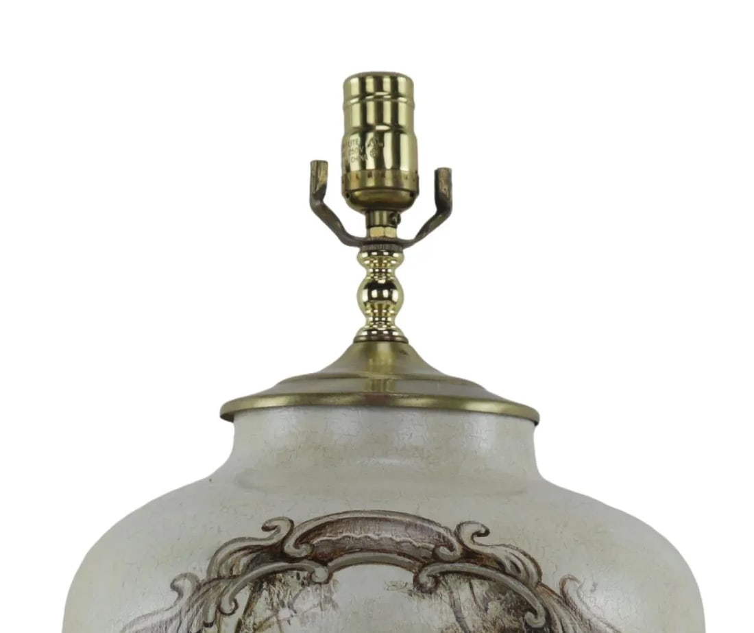 20th Century French Hand-Painted Table Lamp - 7