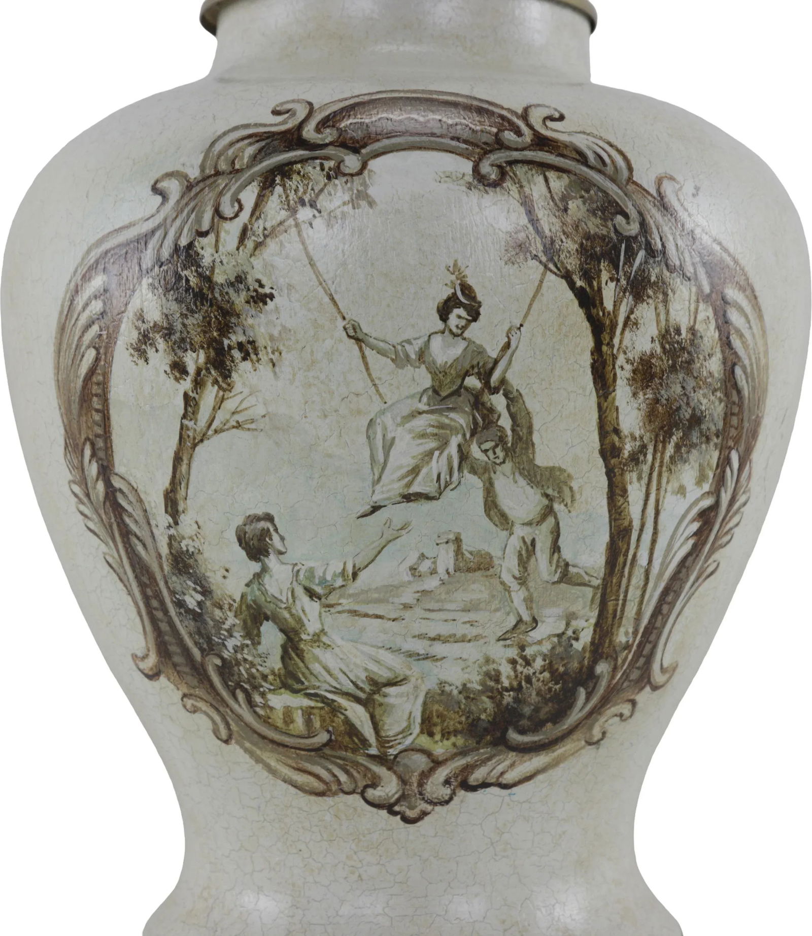 20th Century French Hand-Painted Table Lamp - 9