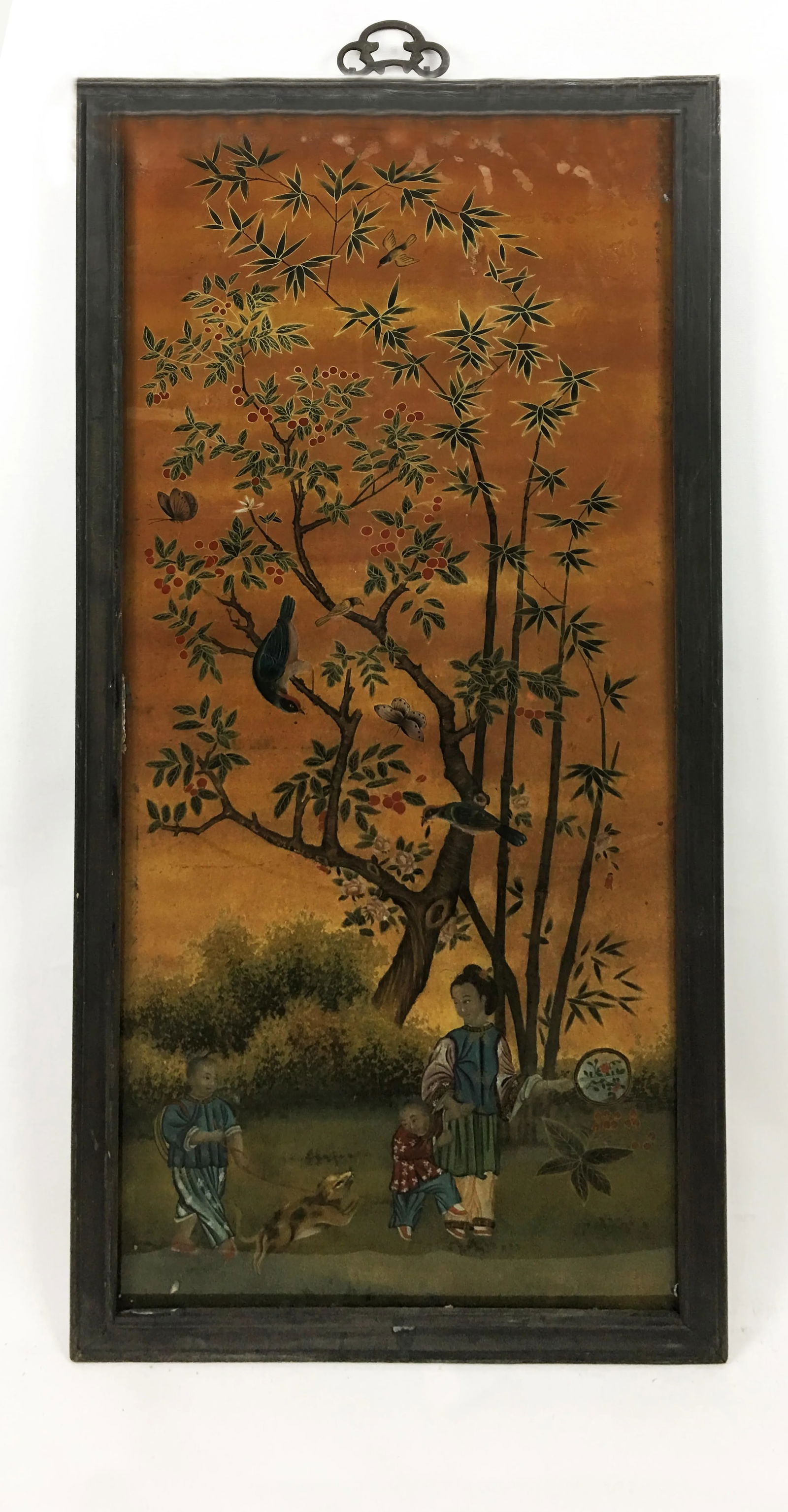 Late 19 Century Chinese Reverse Painting Panel - 5