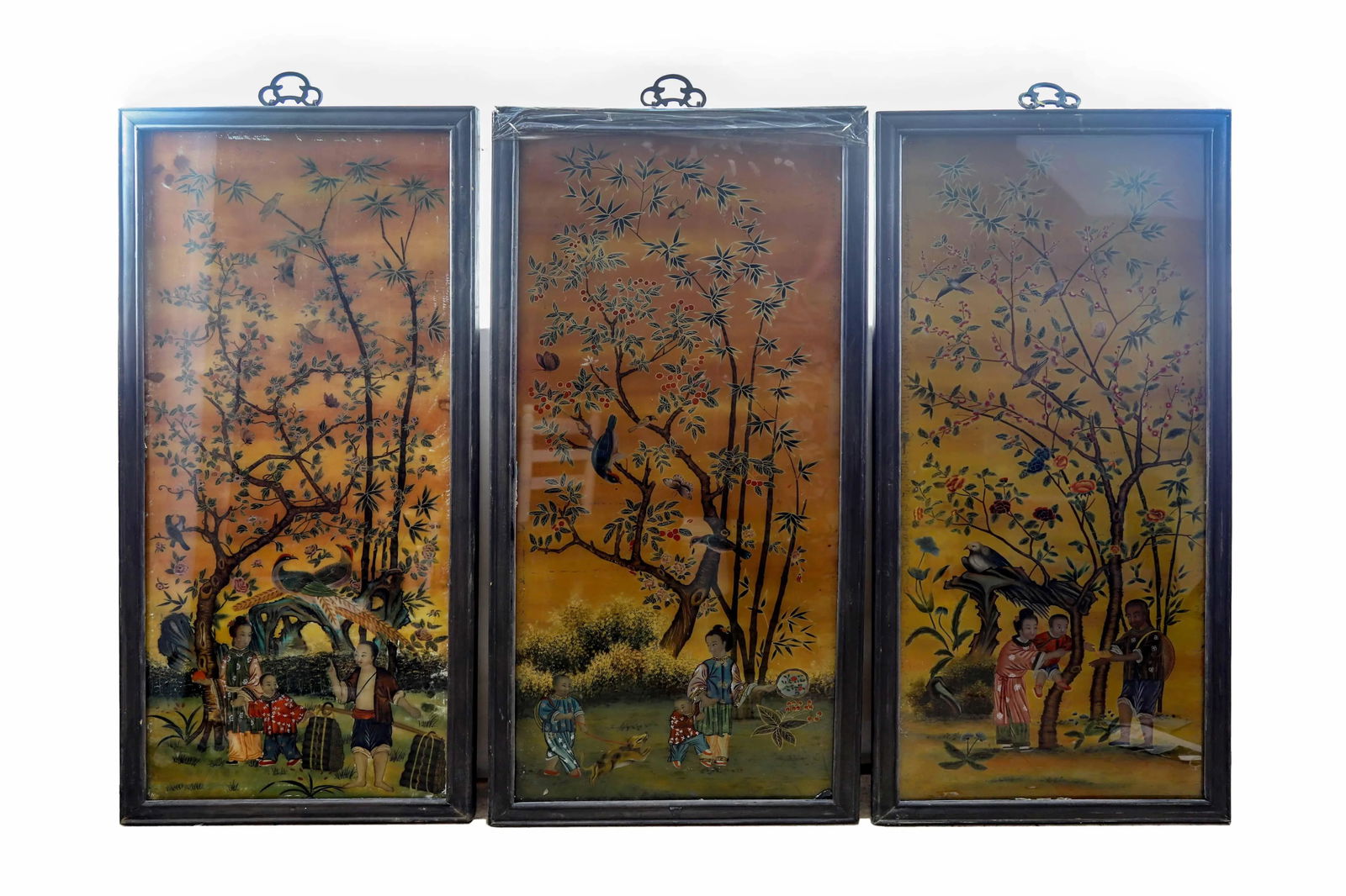 Late 19 Century Chinese Reverse Painting Panel - 6