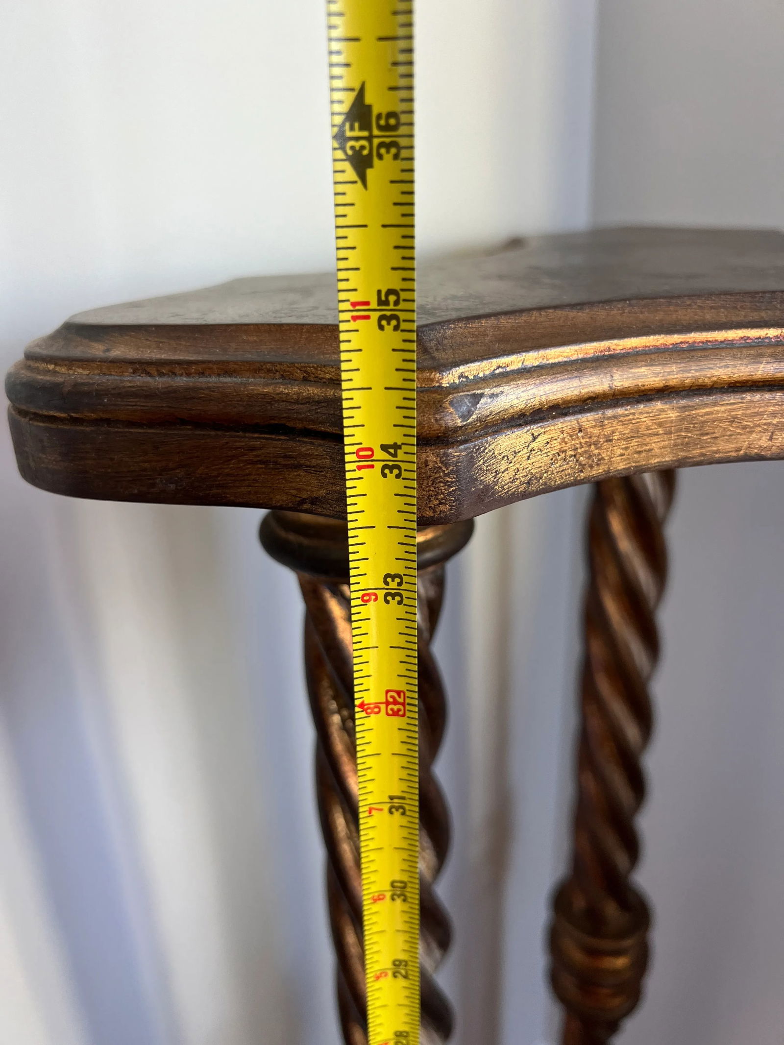 Vintage Venetian Gold Twisted Leg Pedestal - 8