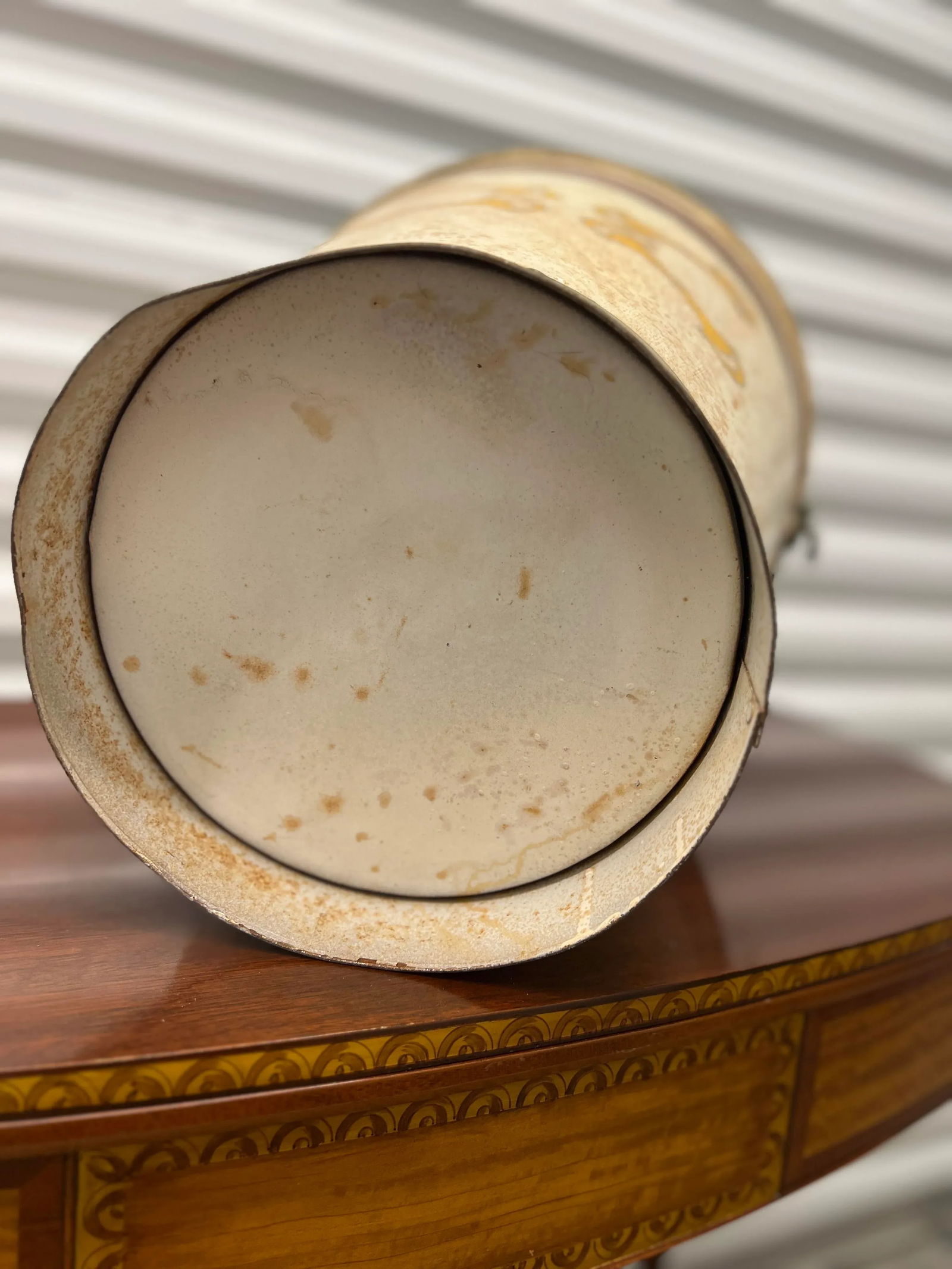 Vintage Gucci Style Hand Painted Horse Bit Bucket or Trash Can - 11