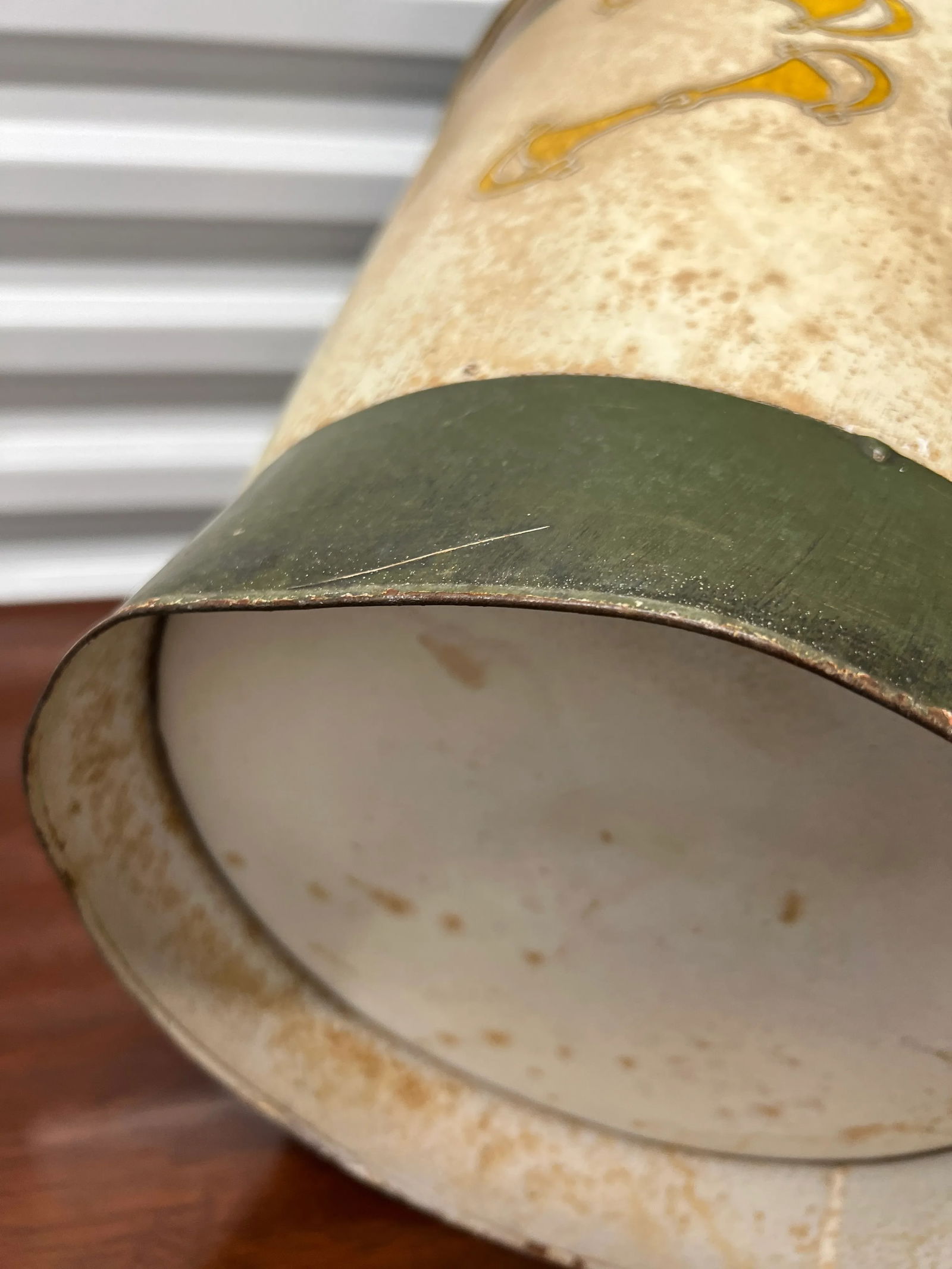 Vintage Gucci Style Hand Painted Horse Bit Bucket or Trash Can - 9