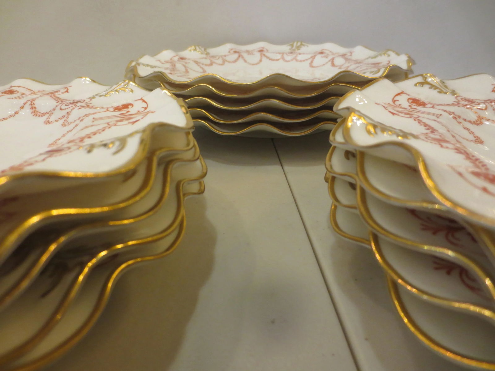 Vintage Early 20th Century Porcelain Royal Crown Darby -A Set of 15 - 7
