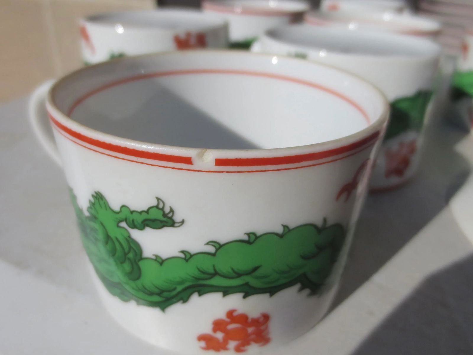 Fitz and Floyd Dragon Crest Coffee and Expresso Cups and Saucers, Set of 36 - 6