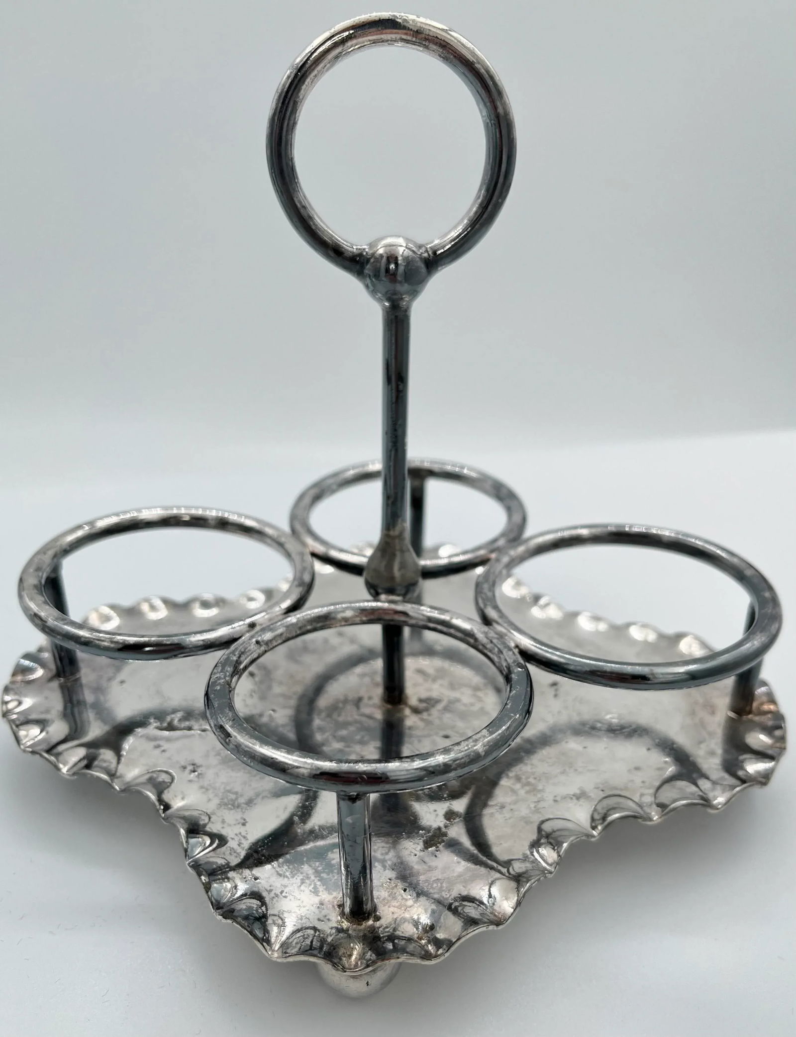 1890s James Dixon & Sons Silverplate Cruet Condiment Set - 7