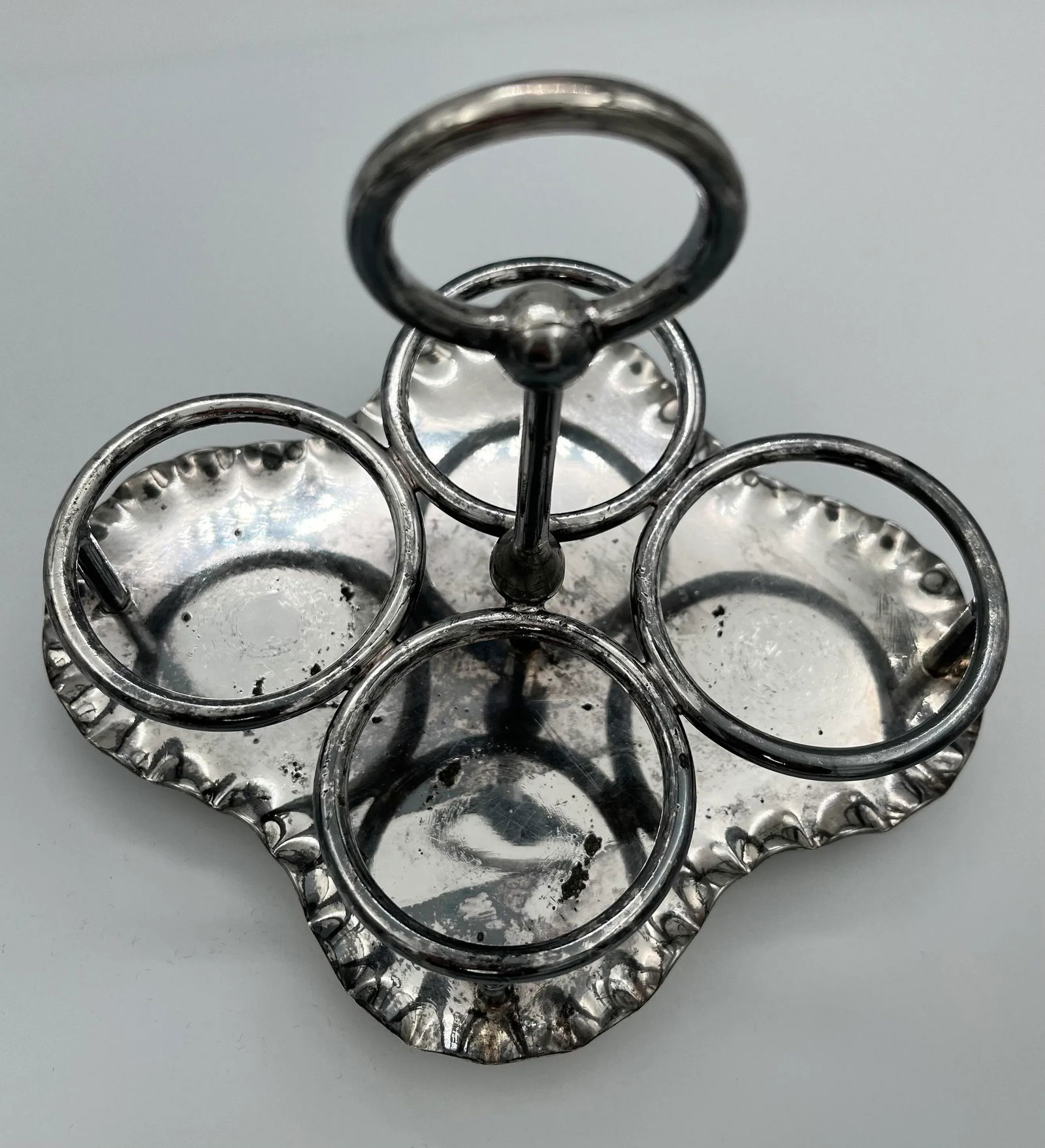 1890s James Dixon & Sons Silverplate Cruet Condiment Set - 8