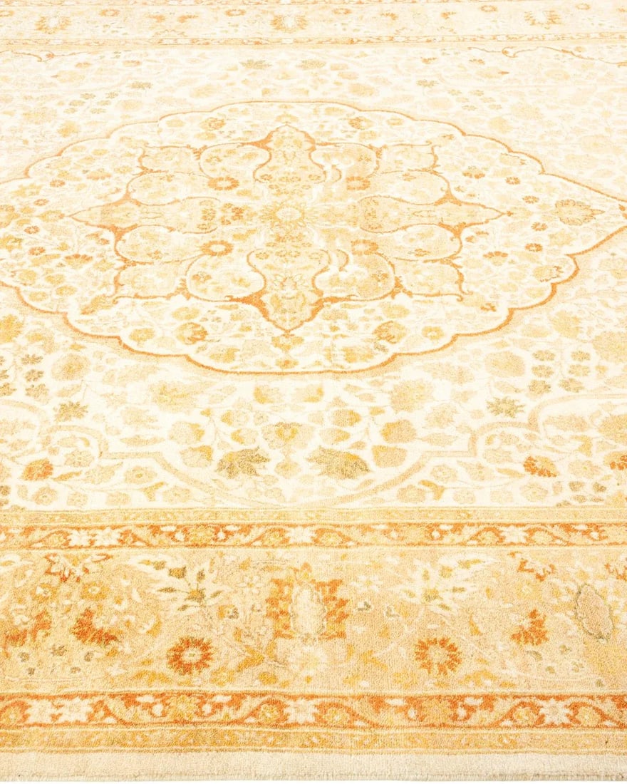 Mogul, One-of-a-Kind Hand-Knotted Area Rug - Ivory, 6' 2" x 9' 4" - 4