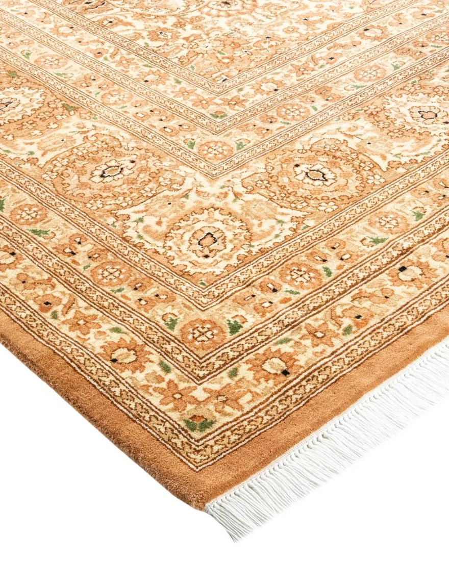 Mogul, One-of-a-Kind Hand-Knotted Area Rug - Yellow, 6' 1" x 9' 5" - 2