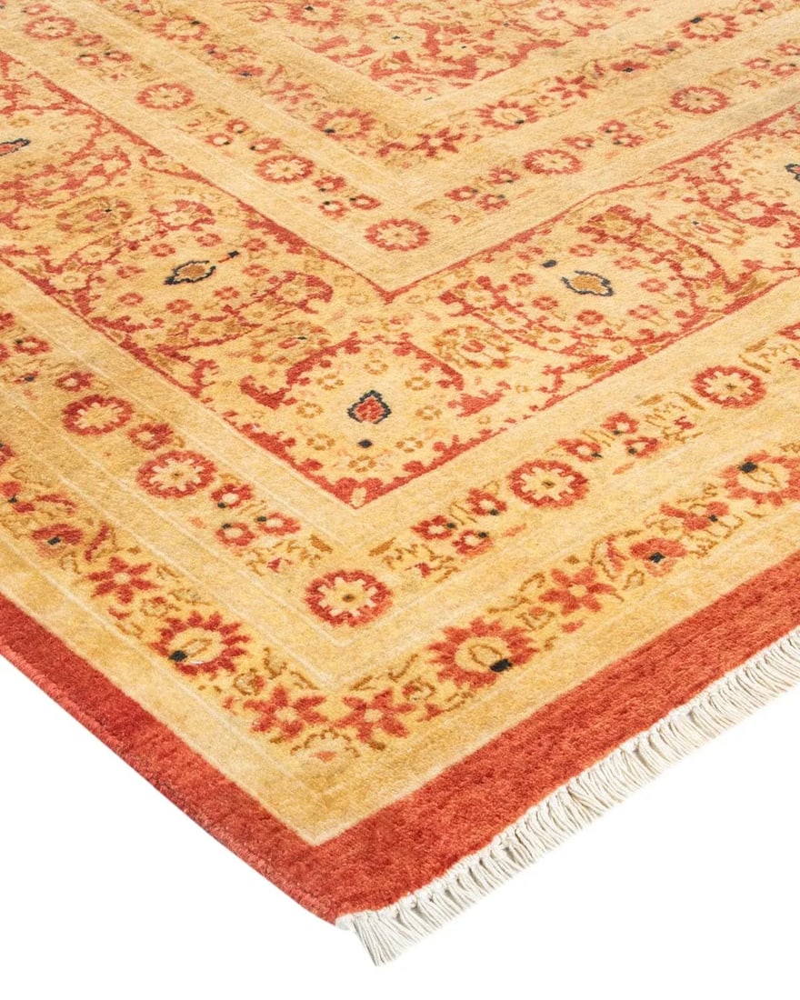 Mogul, One-of-a-Kind Hand-Knotted Area Rug - Orange, 6' 3" x 9' 2" - 2