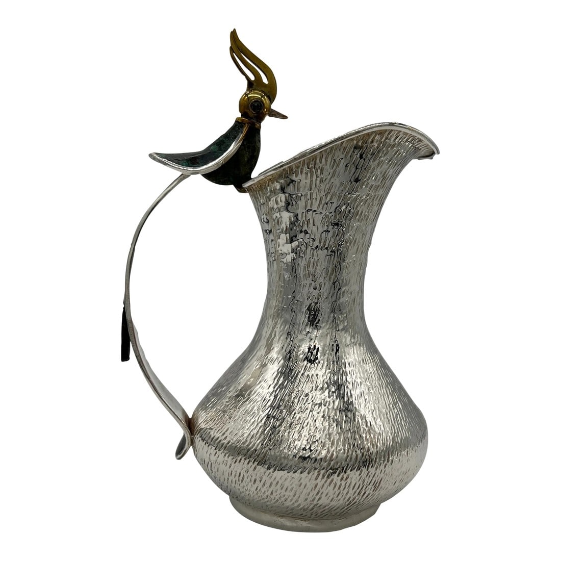 Vintage Los Castillo Malachite, Lapis Lazuli & Brass Mounted Silver Plated Pitcher (1 of 5)