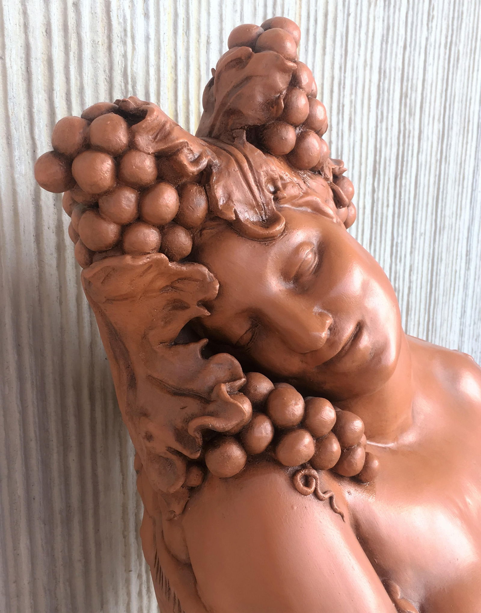 19th Century Spectacular Clay Goddess of Summer in a Matching Pedestal - 9