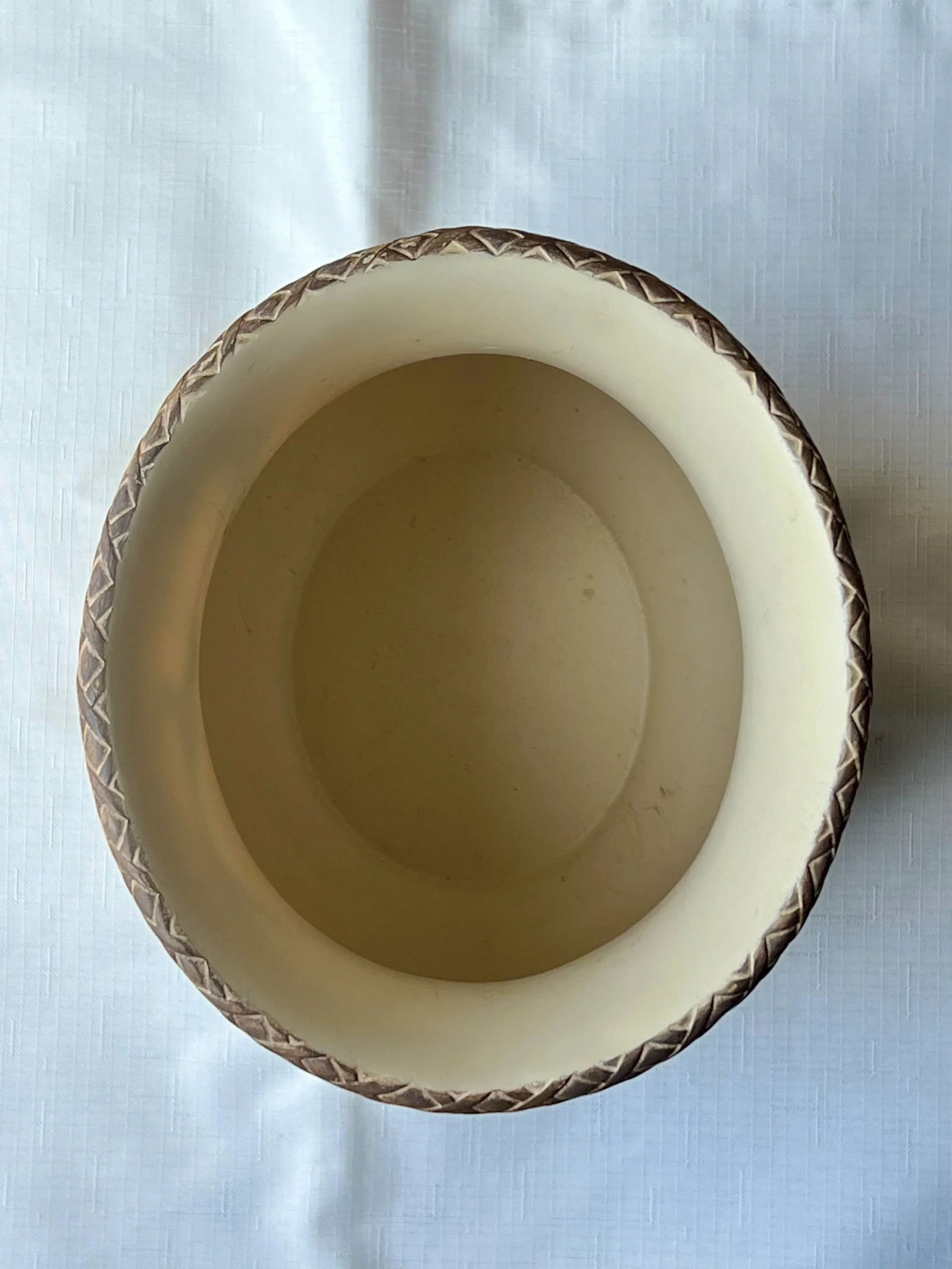 Vintage Dorothy Draper Style Hand Painted Faux Marble Bathroom Wastebasket - 5