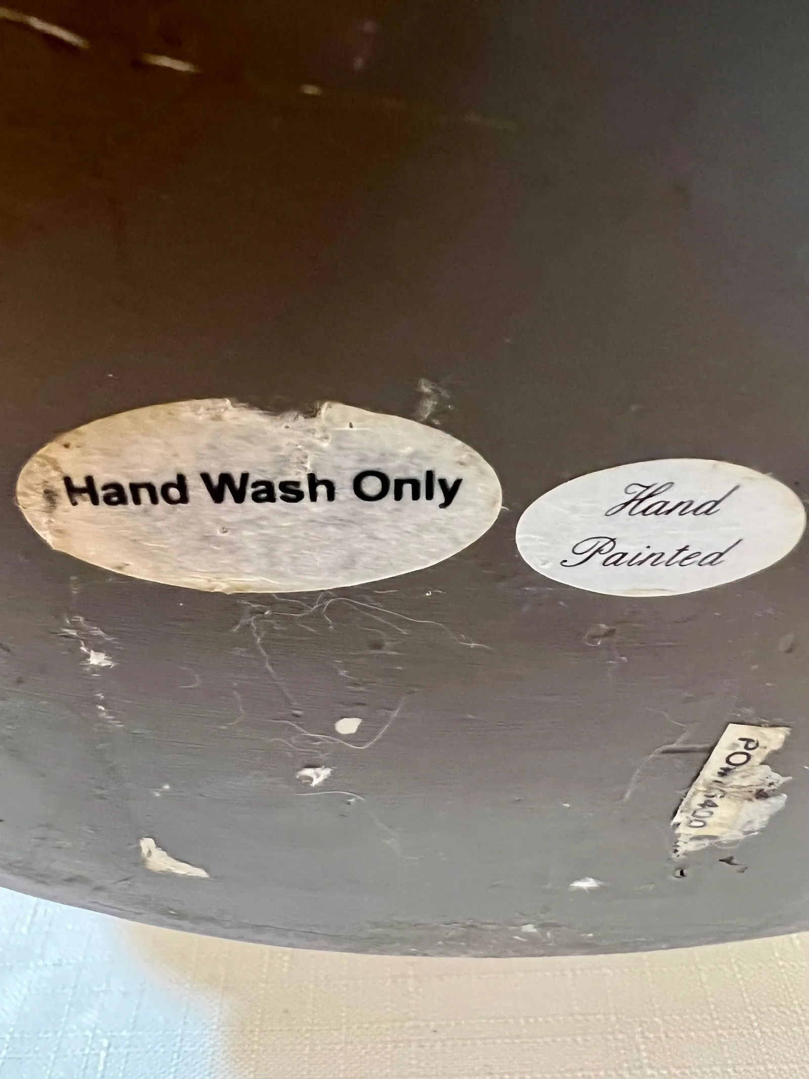 Vintage Dorothy Draper Style Hand Painted Faux Marble Bathroom Wastebasket - 7