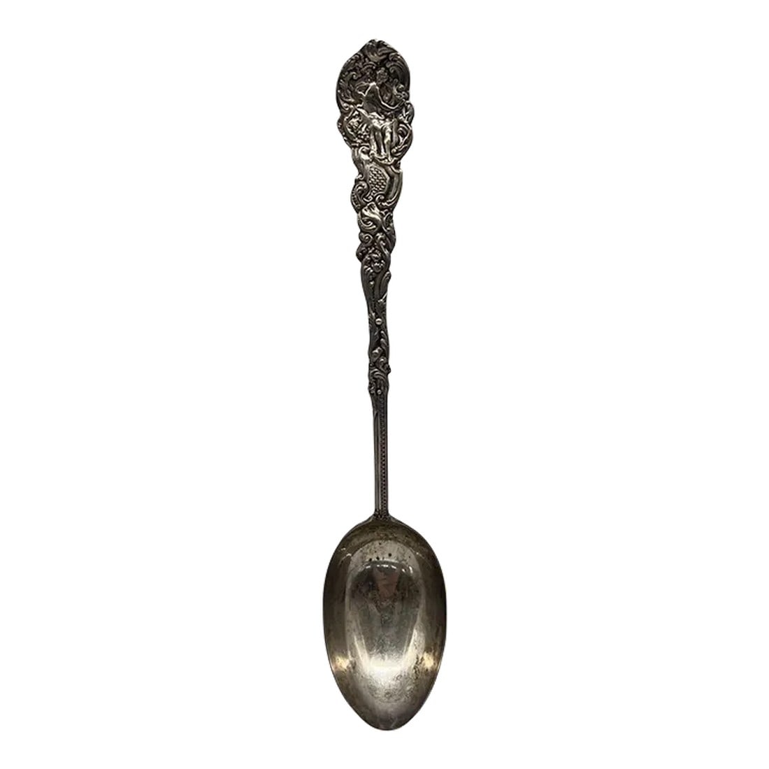 Rare 1888 Gorham Sterling Silver Versailles Potato Serving Spoon 12.5": Gorham (American, founded 1831), pattern active 1888-1991. A very rare serving piece in the "Versailles" pattern. This potato spoon features a figural and rococo motif to edge. Marked to spoon