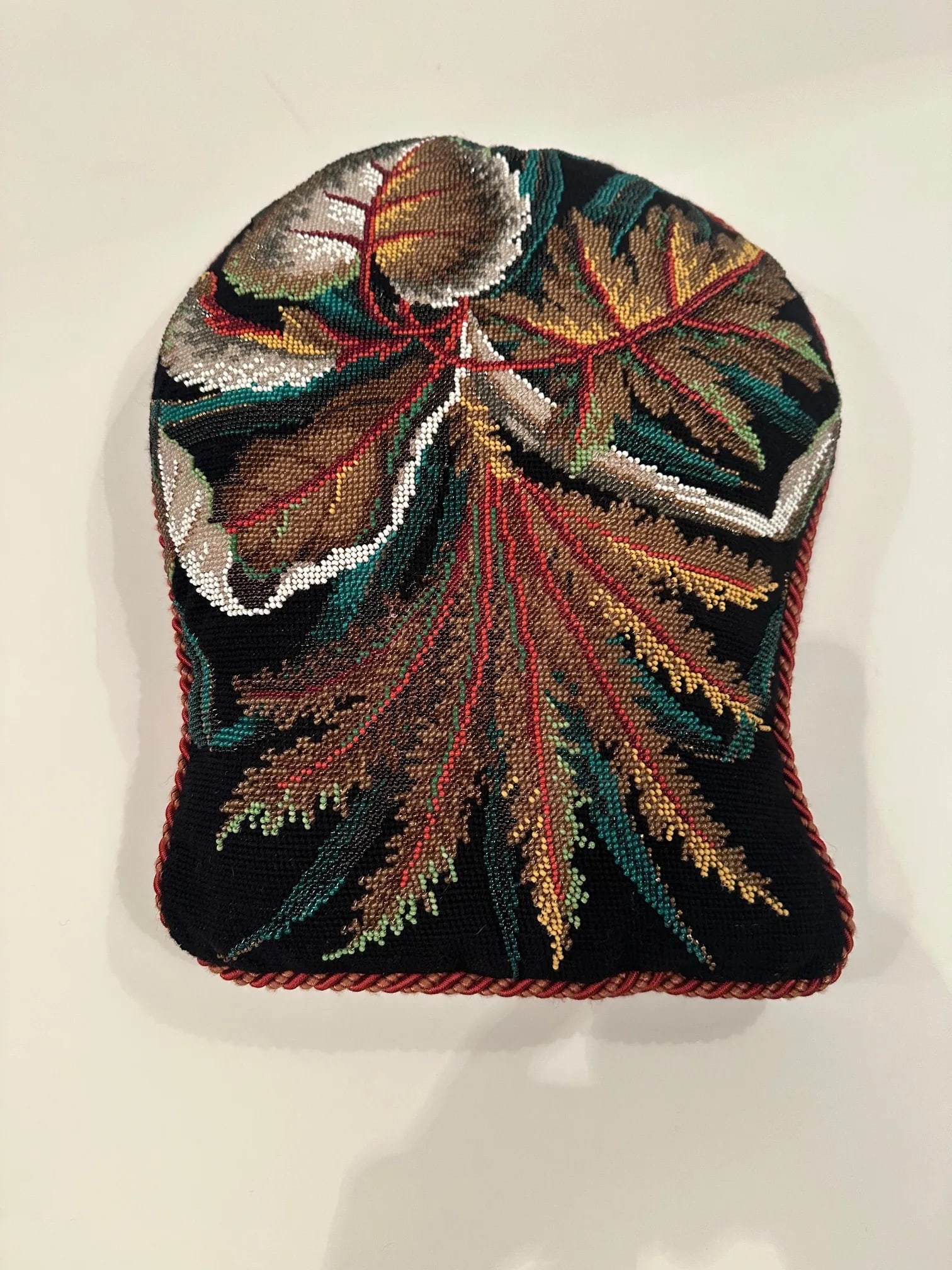 Beadwork Victorian Pillows -A Pair - 4