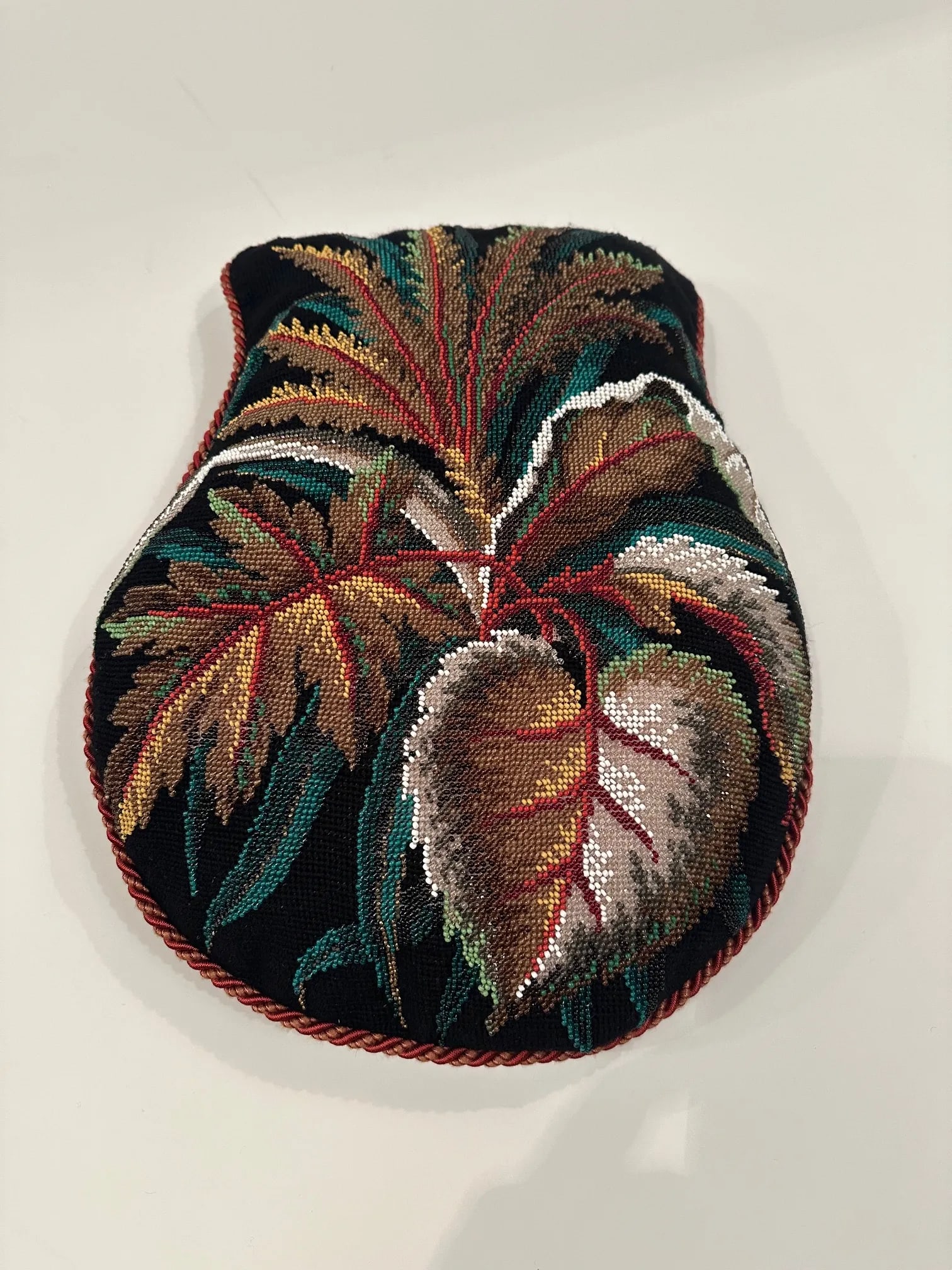 Beadwork Victorian Pillows -A Pair - 6