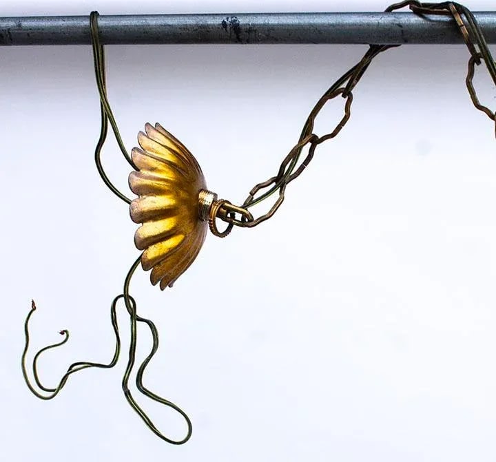 Huge & Spectacular Italian Gold Gilt Chandelier - Tear Drop Crystals - 7