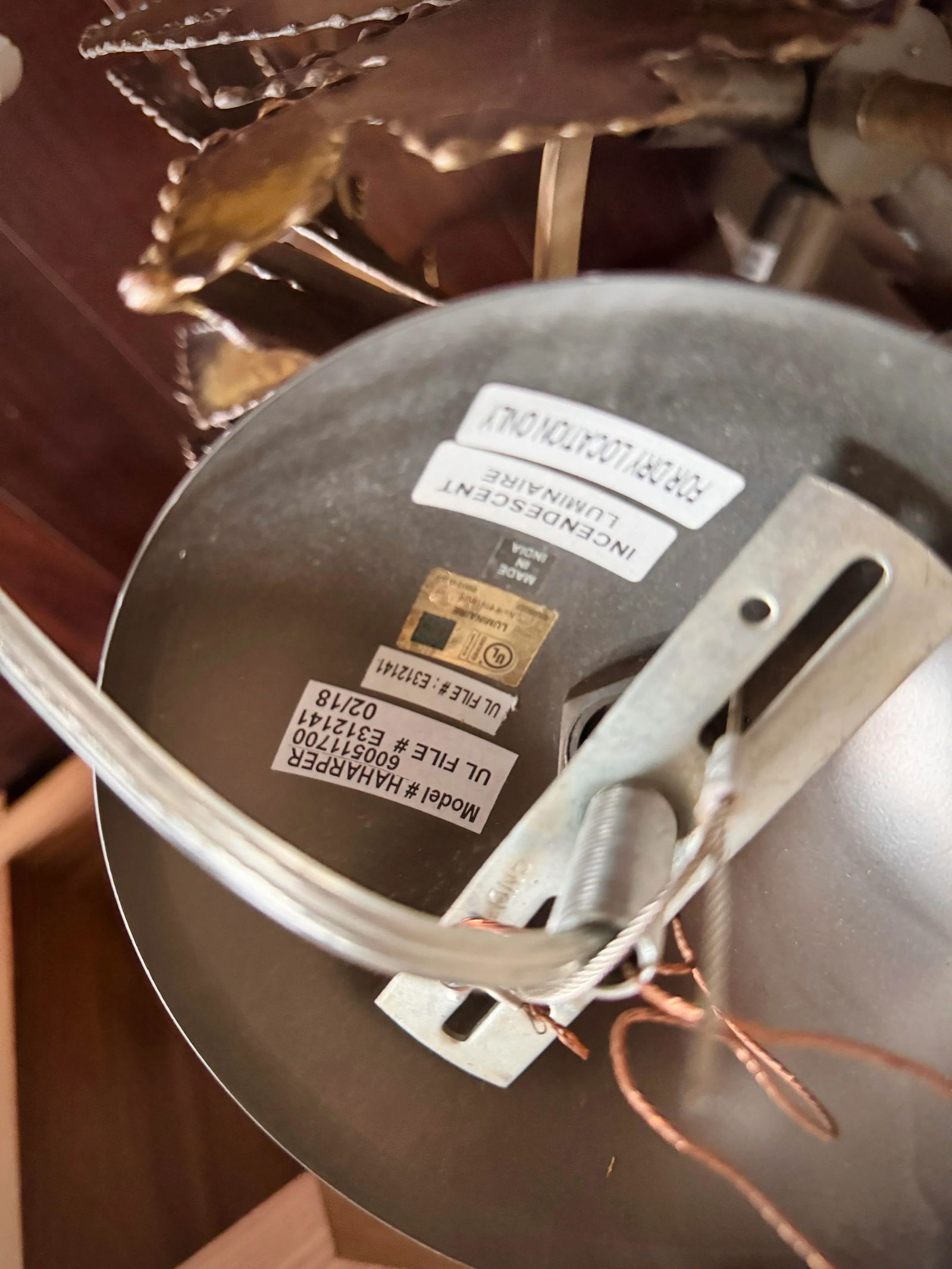 Modern Brutalist Style Brass Leaves Harper Feathered Chandelier by Anthropologie - 8