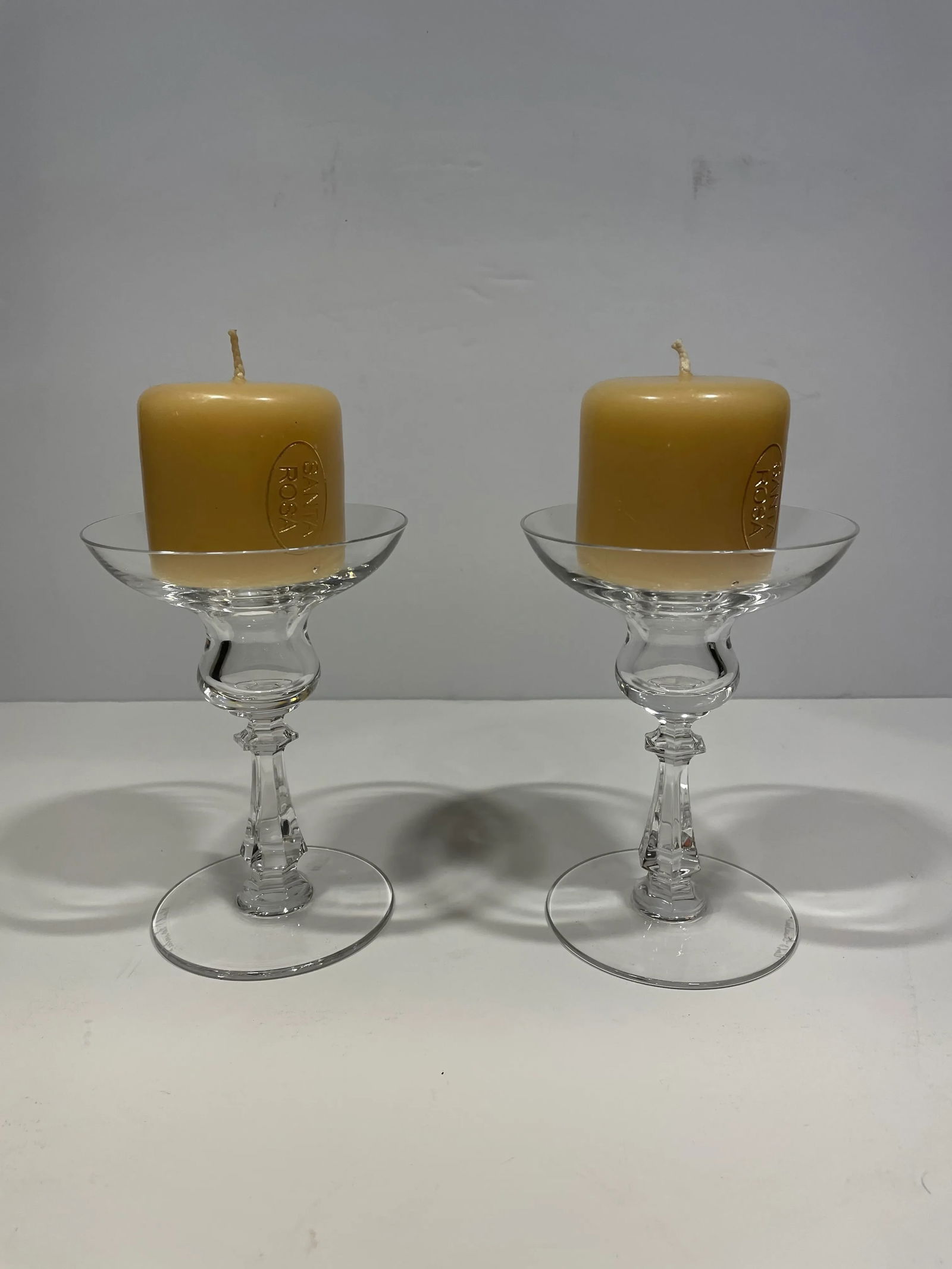 Pair of Val Saint-Lambert Crystal Candlesticks for Tiffany and Co. - 2