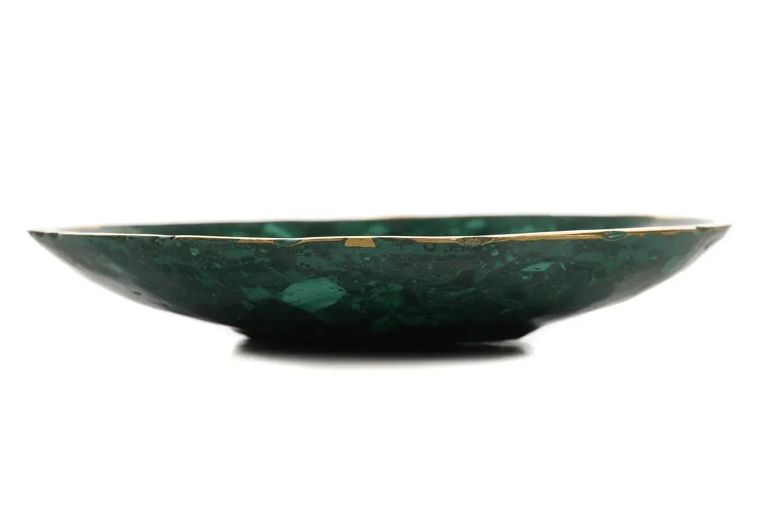 Natural Malachite & Bronze Nut Bowls - Set of 13 - 4
