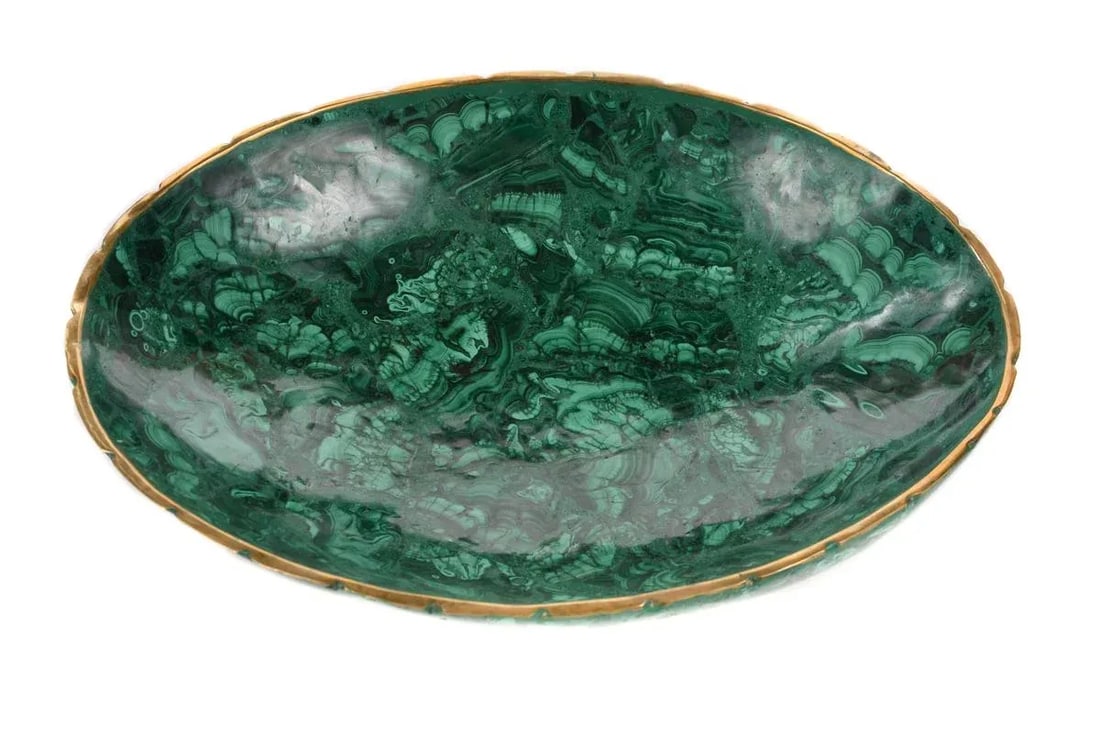 Natural Malachite & Bronze Nut Bowls - Set of 13 - 5