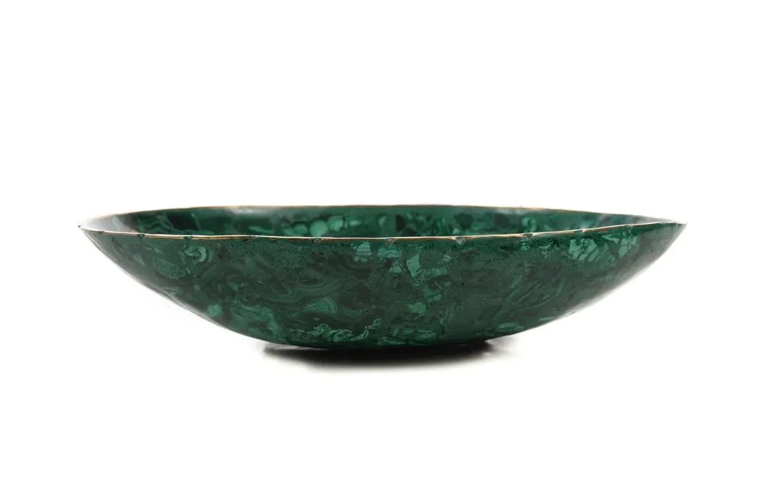 Natural Malachite & Bronze Nut Bowls - Set of 13 - 7