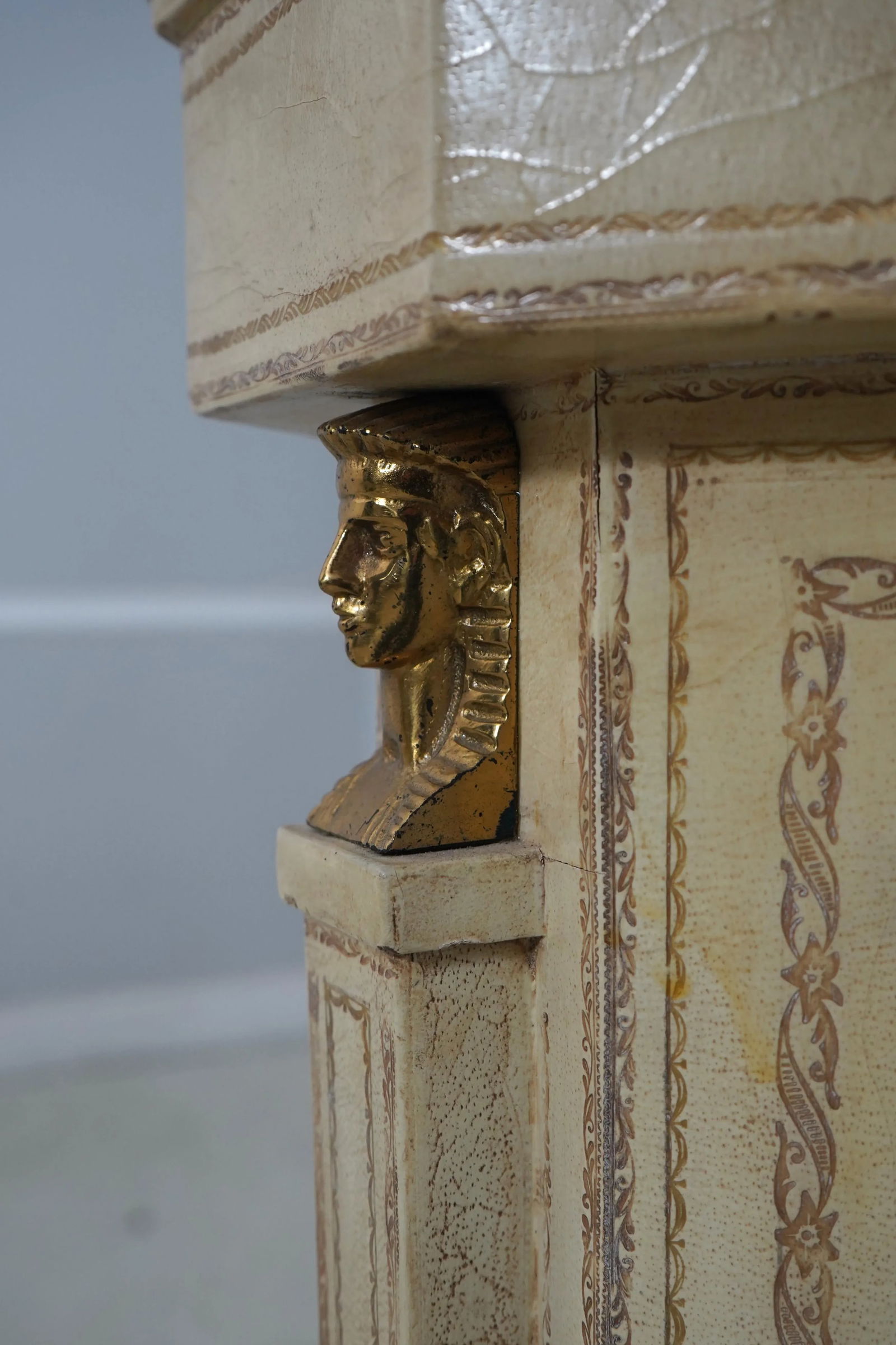 Maitland Smith Leather Wrapped French Empire Pedestal - 5