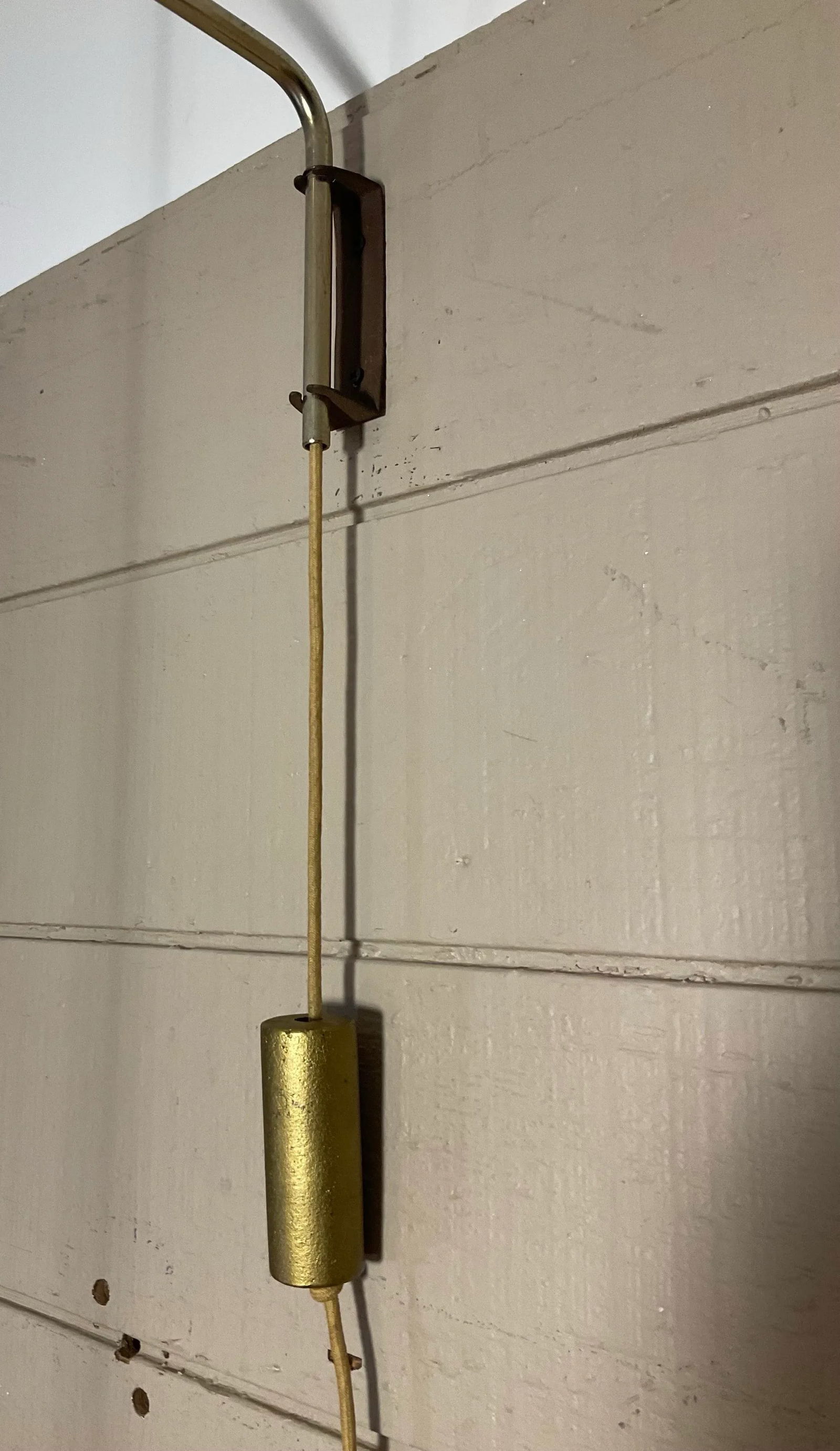 Stilnovo Vintage Telescopic Arm Wall Lamp With Perforated Red Metal Shade and Counter Weight, Circa - 8