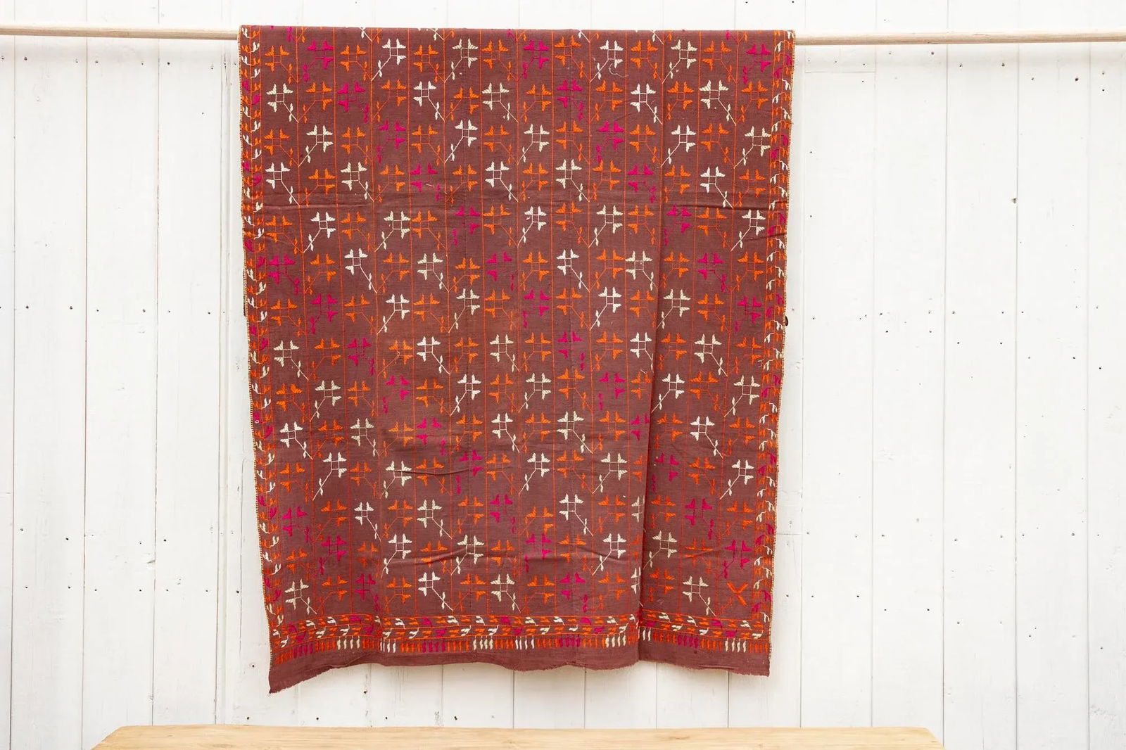 Mid-Century Punjabi Phulkari Throw - 2