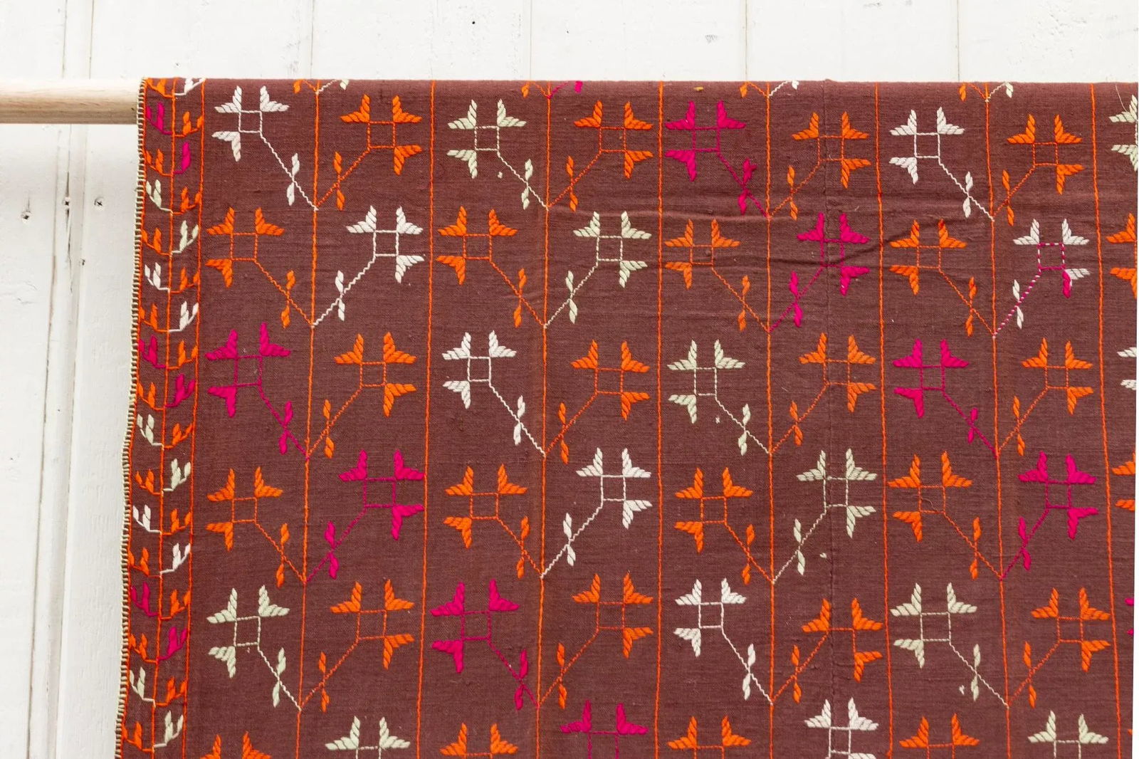 Mid-Century Punjabi Phulkari Throw - 5