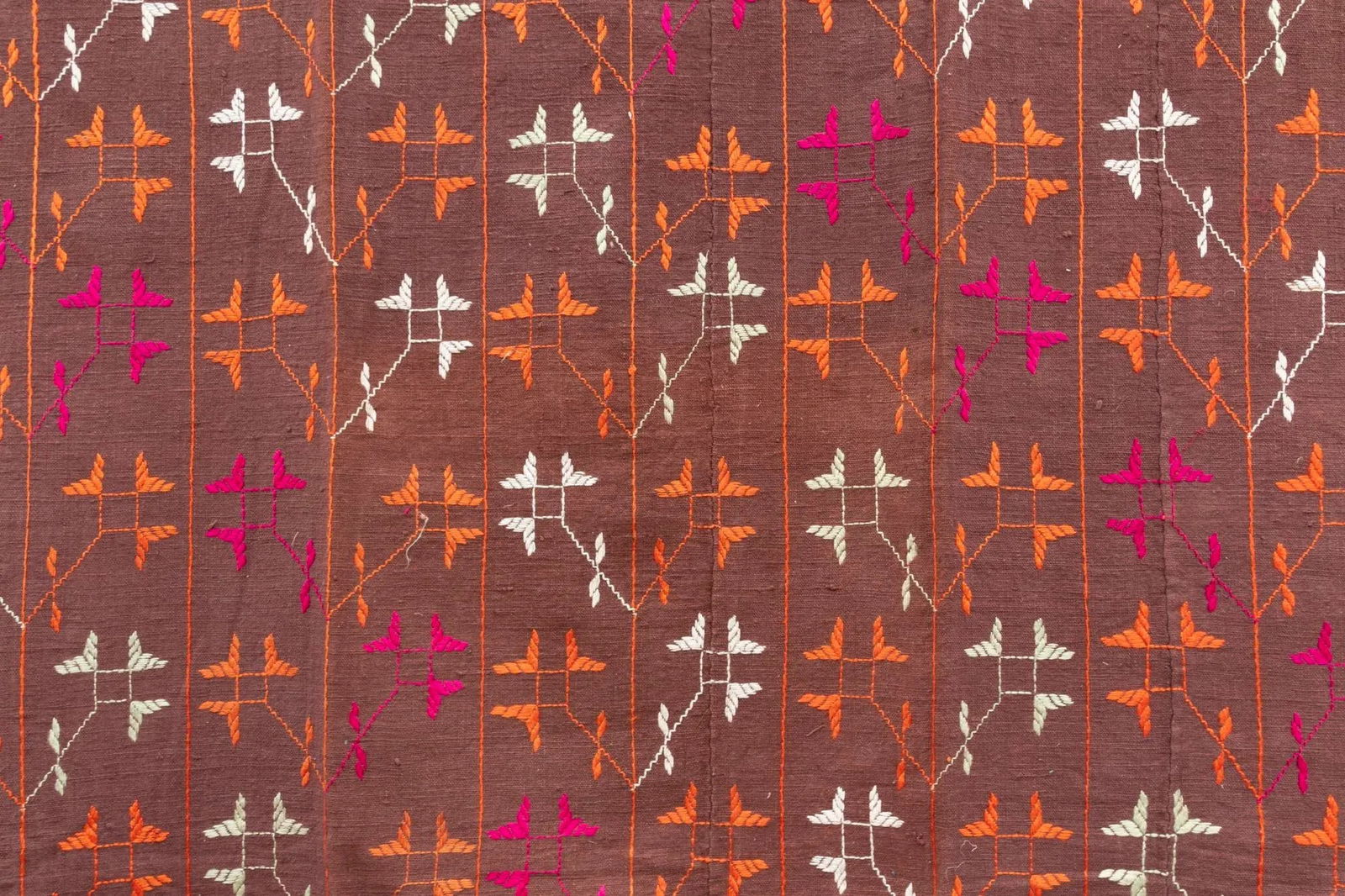 Mid-Century Punjabi Phulkari Throw - 6