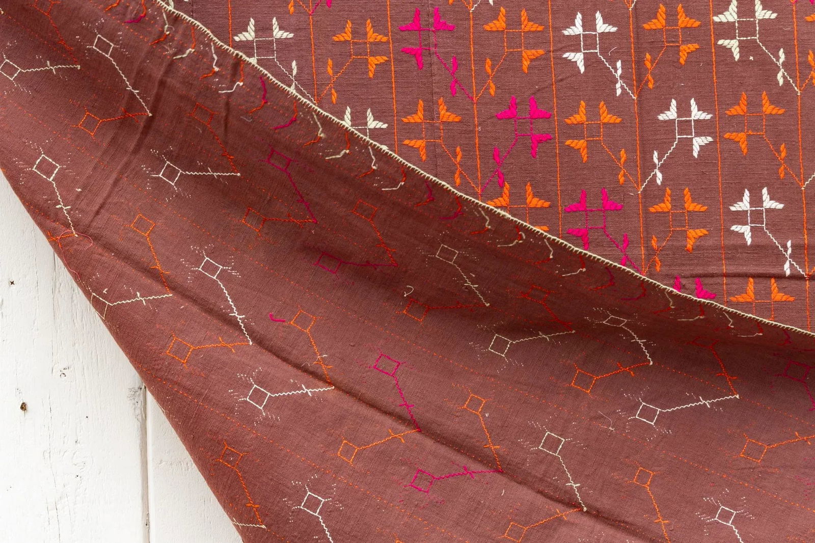 Mid-Century Punjabi Phulkari Throw - 8