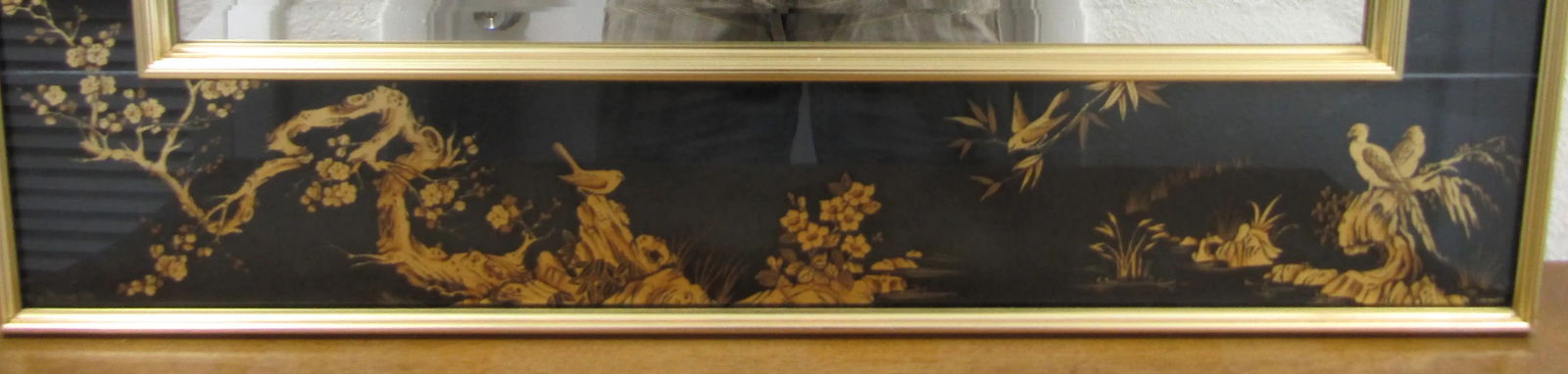 Vintage La Barge Reverse Glass Chinoiserie Mirror Signed J. Bivens 1981 - 3