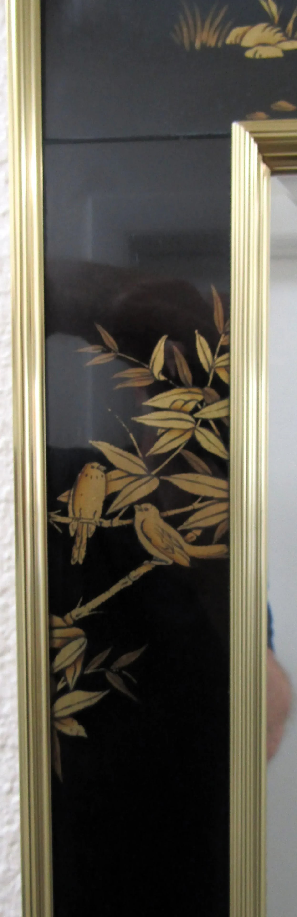 Vintage La Barge Reverse Glass Chinoiserie Mirror Signed J. Bivens 1981 - 4