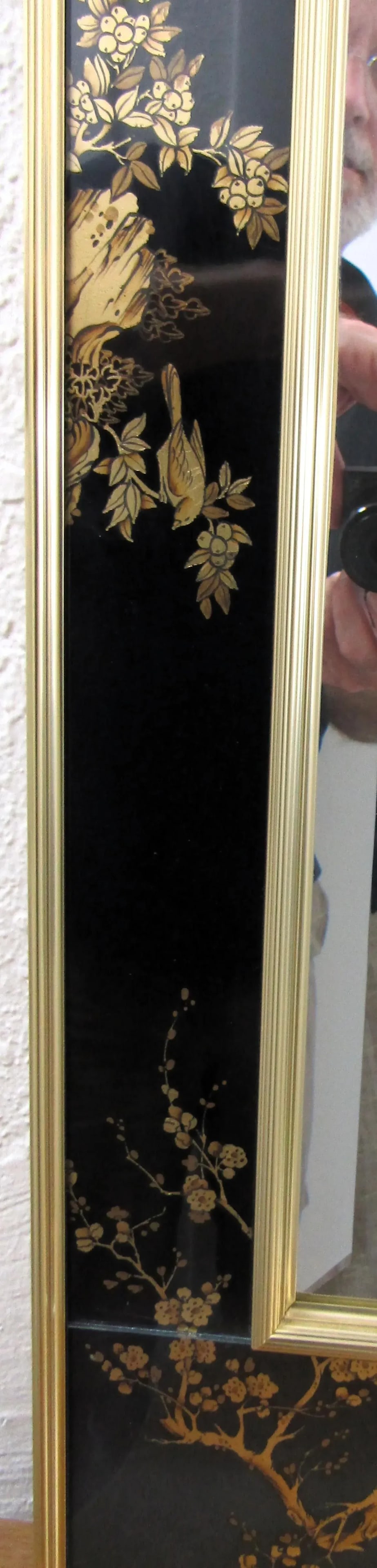 Vintage La Barge Reverse Glass Chinoiserie Mirror Signed J. Bivens 1981 - 7